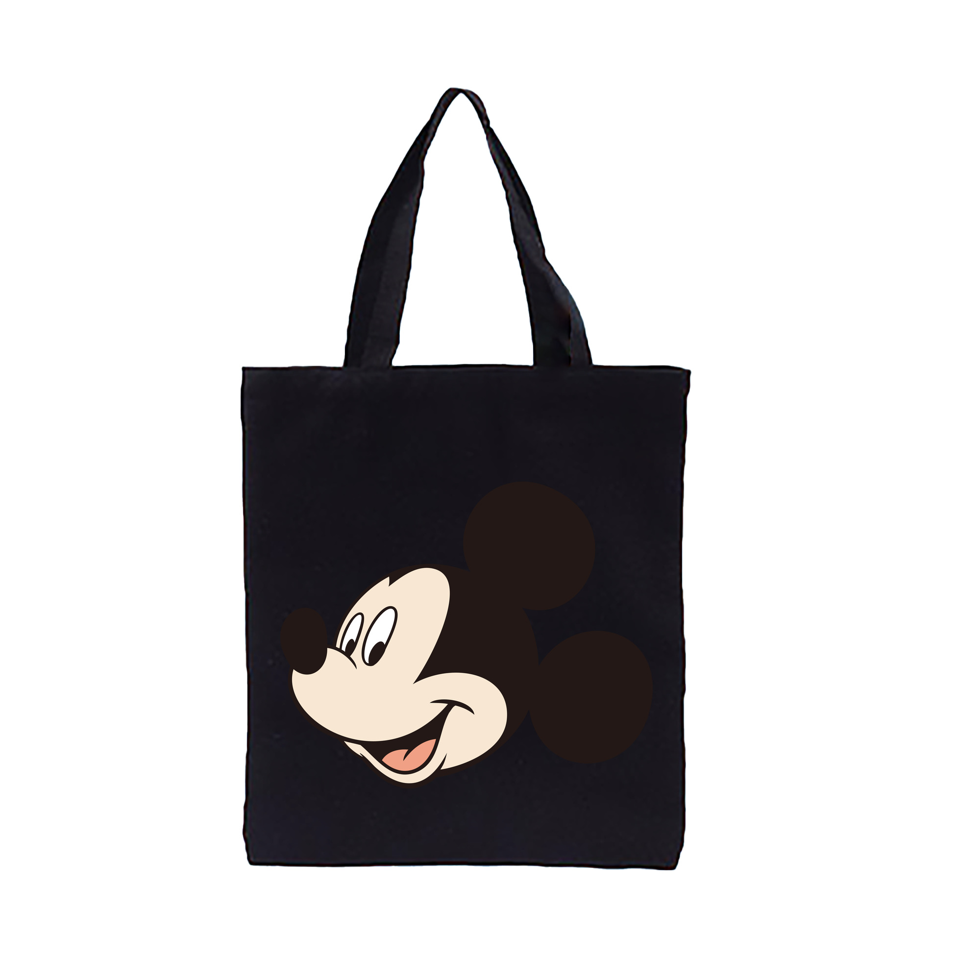 （画像用） ミッキーマウス Mickey Mouse 縦型キャンバス生地手提げバッグ　トートバッグ