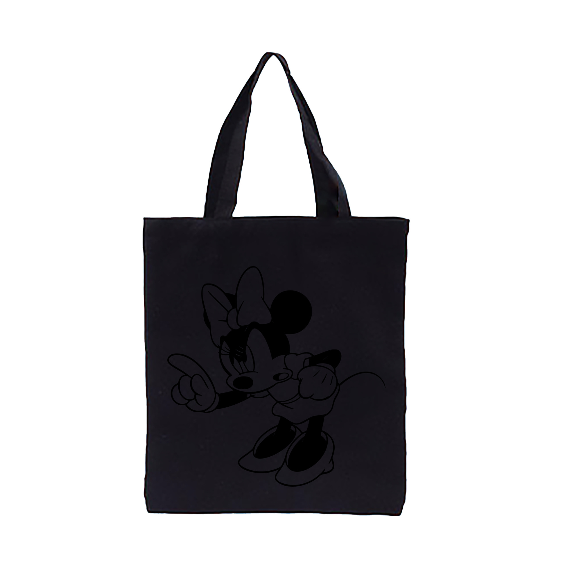 （画像用） ミッキーマウス Mickey Mouse 縦型キャンバス生地手提げバッグ　トートバッグ