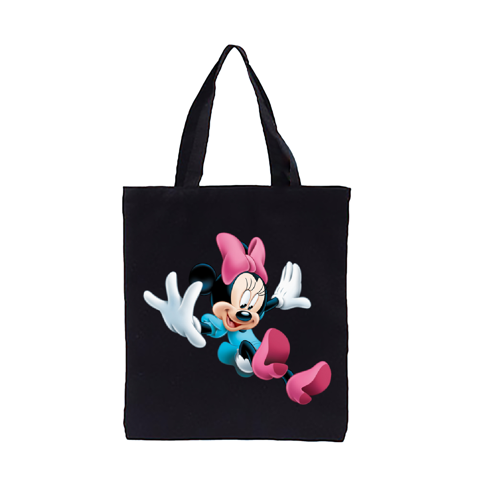 （画像用） ミッキーマウス Mickey Mouse 縦型キャンバス生地手提げバッグ　トートバッグ