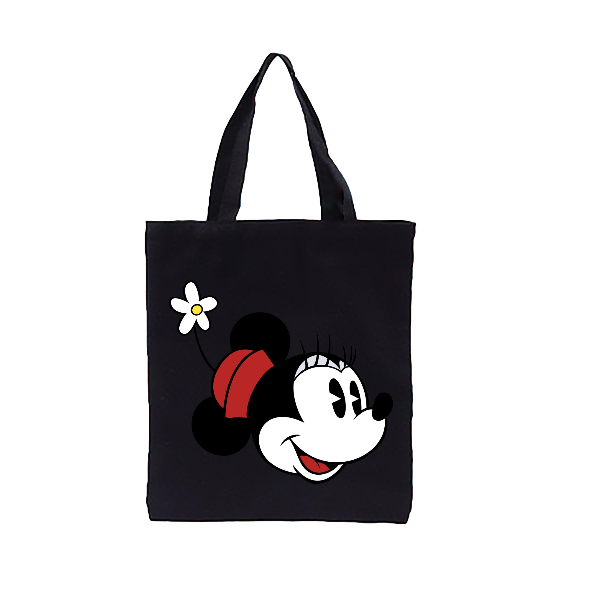 （画像用） ミッキーマウス Mickey Mouse 縦型キャンバス生地手提げバッグ　トートバッグ