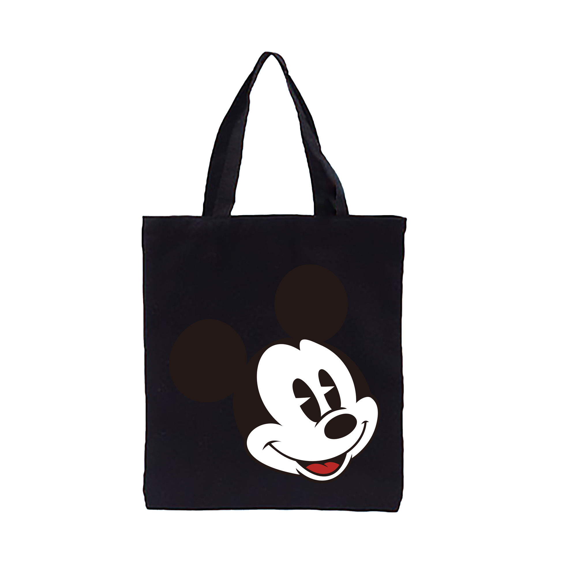 （画像用） ミッキーマウス Mickey Mouse 縦型キャンバス生地手提げバッグ　トートバッグ