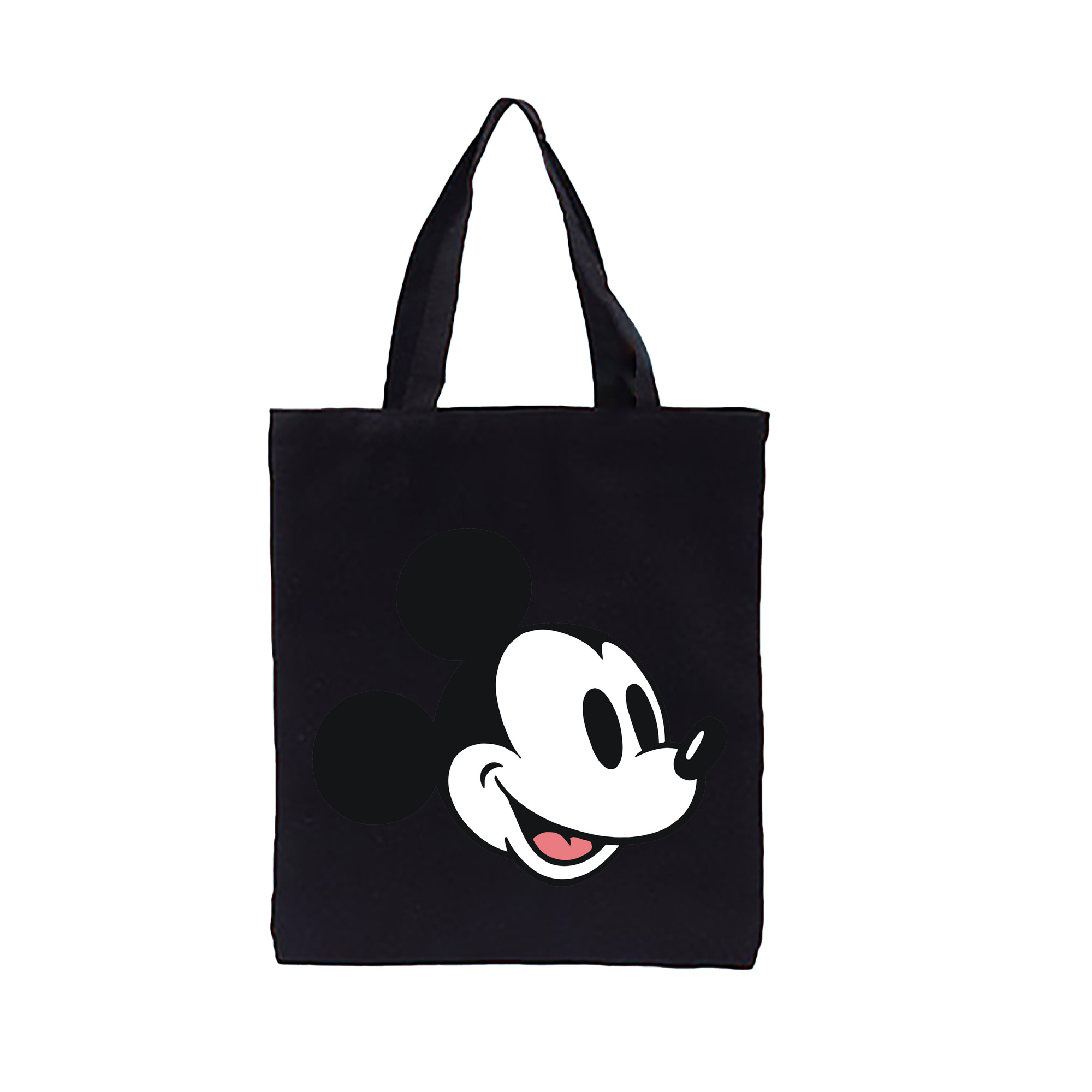 （画像用） ミッキーマウス Mickey Mouse 縦型キャンバス生地手提げバッグ　トートバッグ
