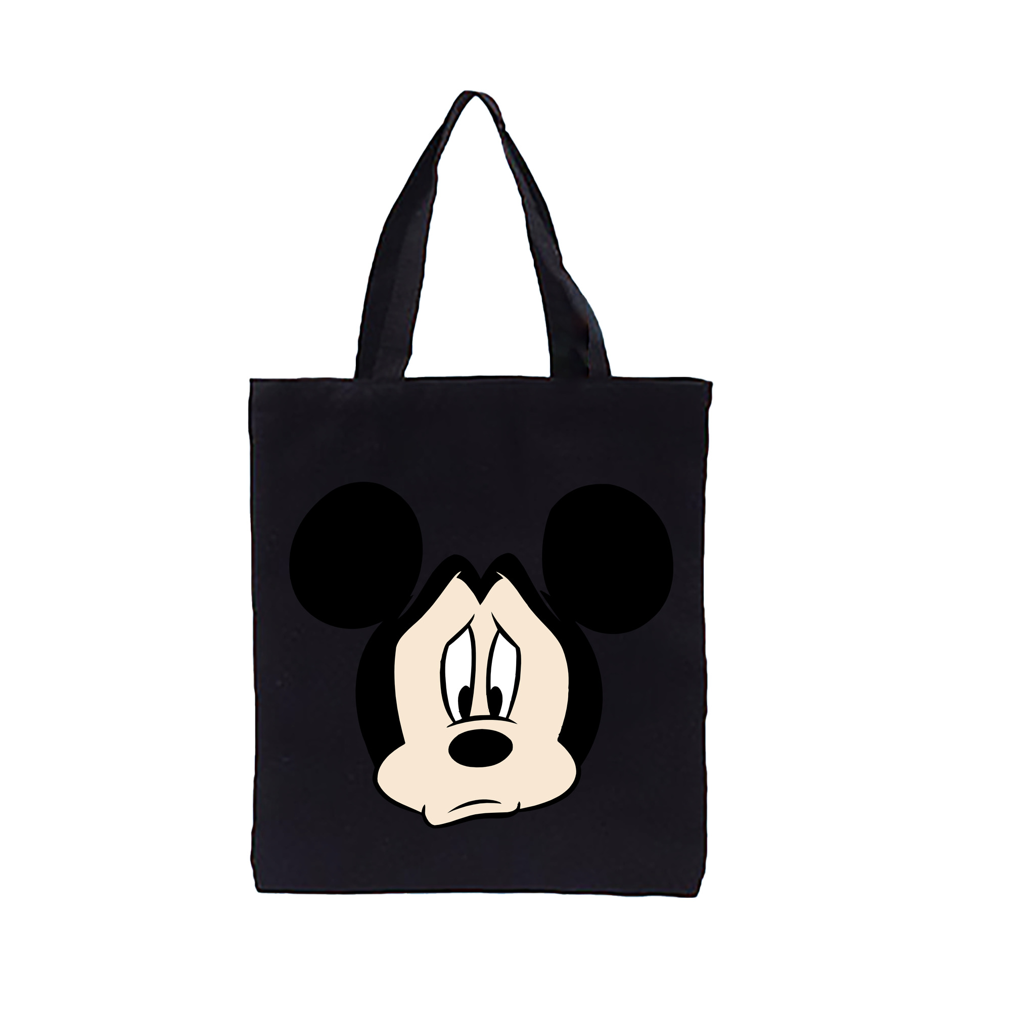 ミッキーマウス Mickey Mouse 縦型キャンバス生地手提げバッグ　トートバッグ