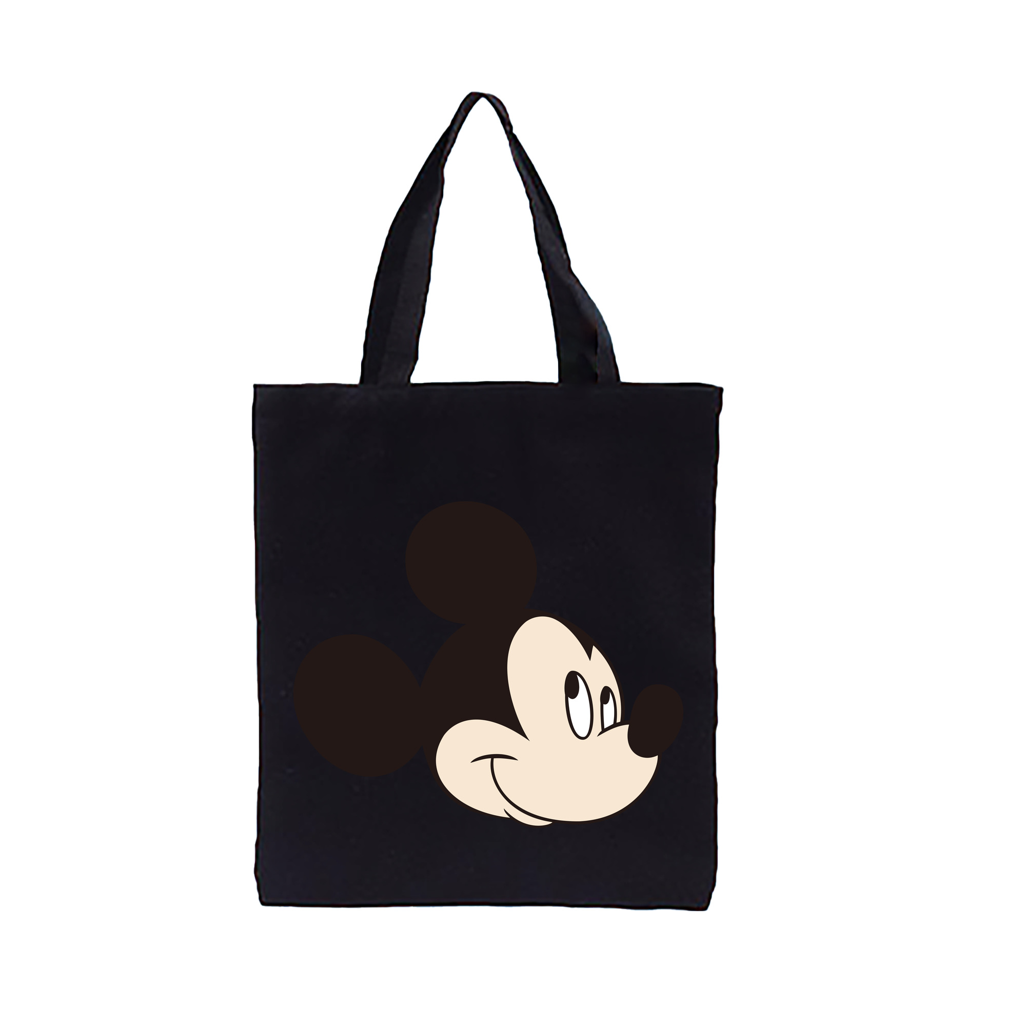 （画像用） ミッキーマウス Mickey Mouse 縦型キャンバス生地手提げバッグ　トートバッグ