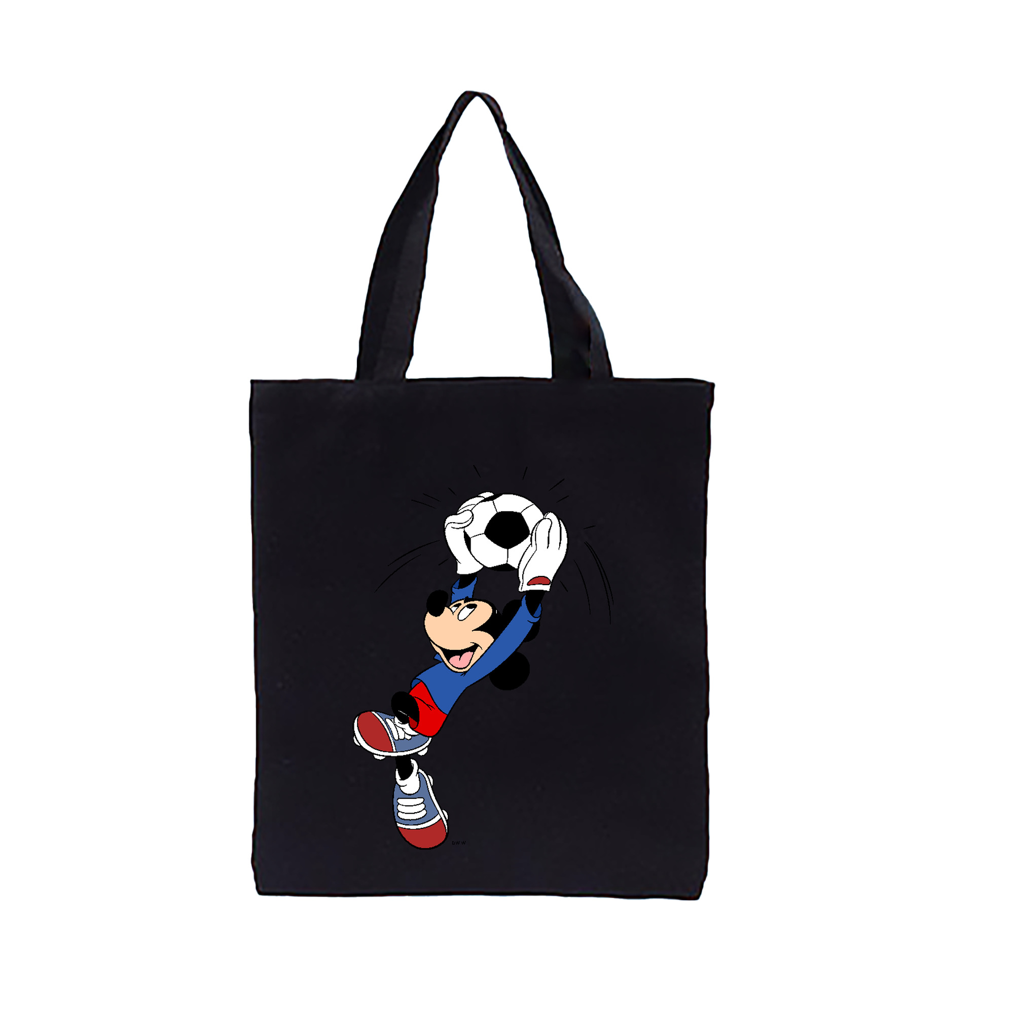 （画像用） ミッキーマウス Mickey Mouse 縦型キャンバス生地手提げバッグ　トートバッグ