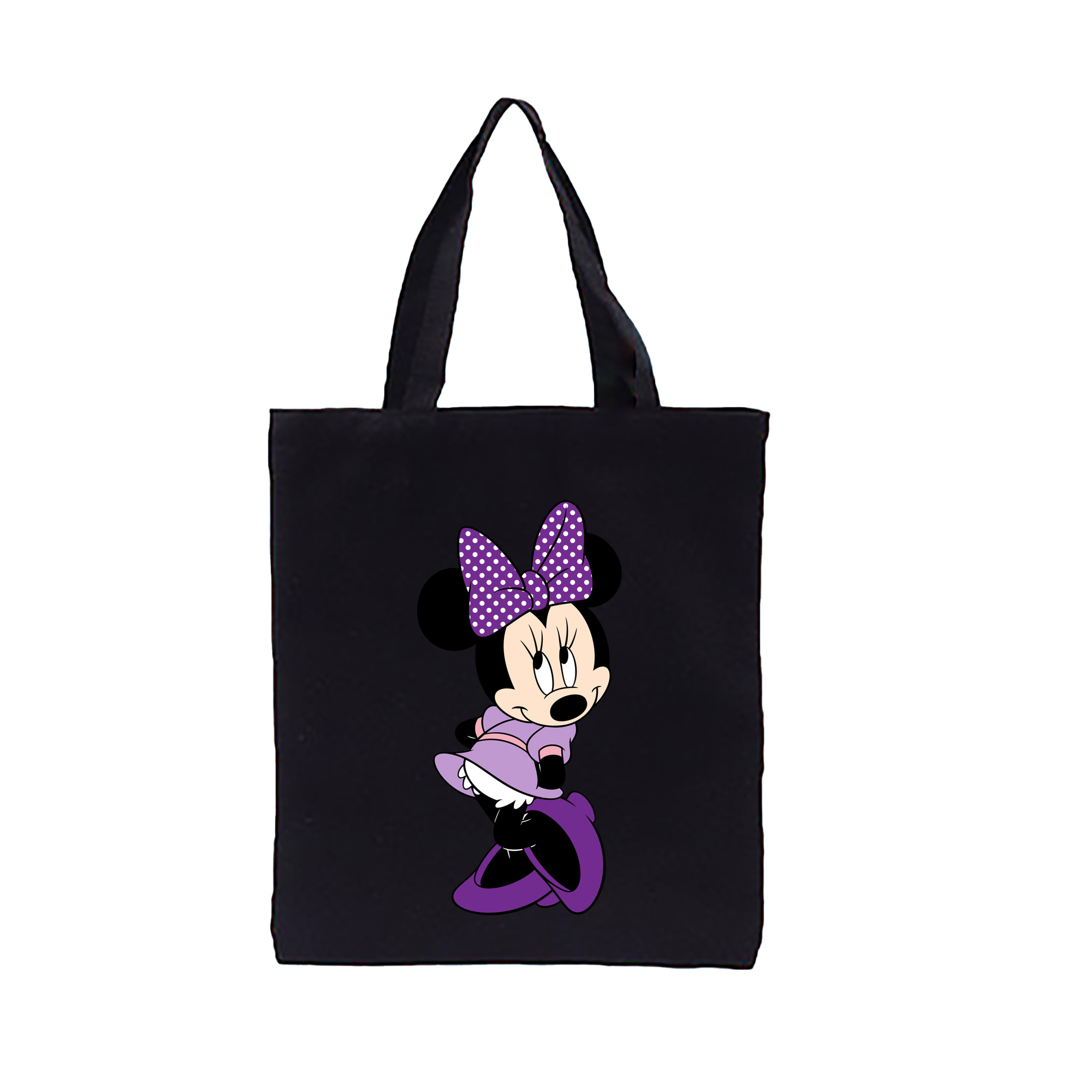 （画像用） ミッキーマウス Mickey Mouse 縦型キャンバス生地手提げバッグ　トートバッグ