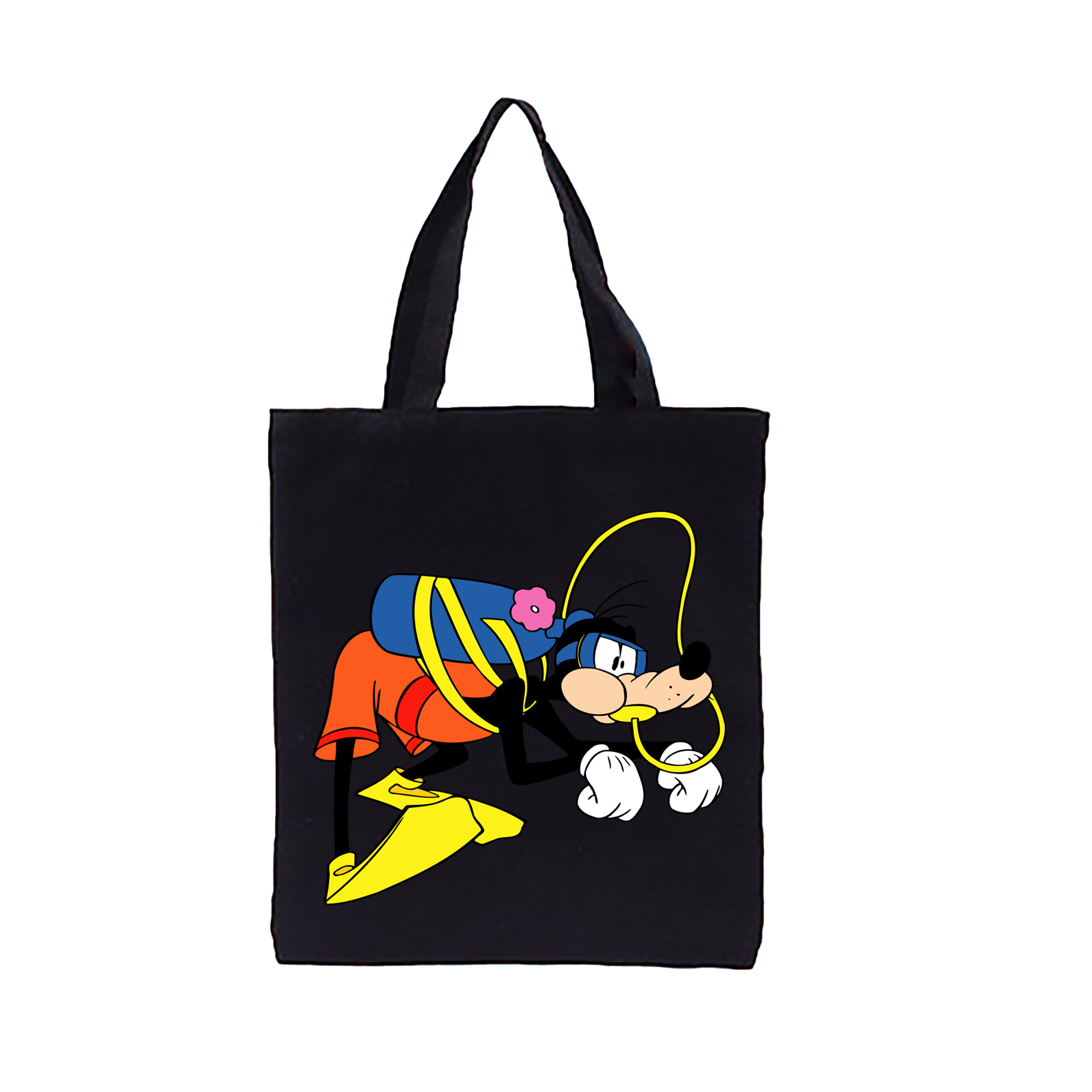 ミッキーマウス Mickey Mouse 縦型キャンバス生地手提げバッグ　トートバッグ