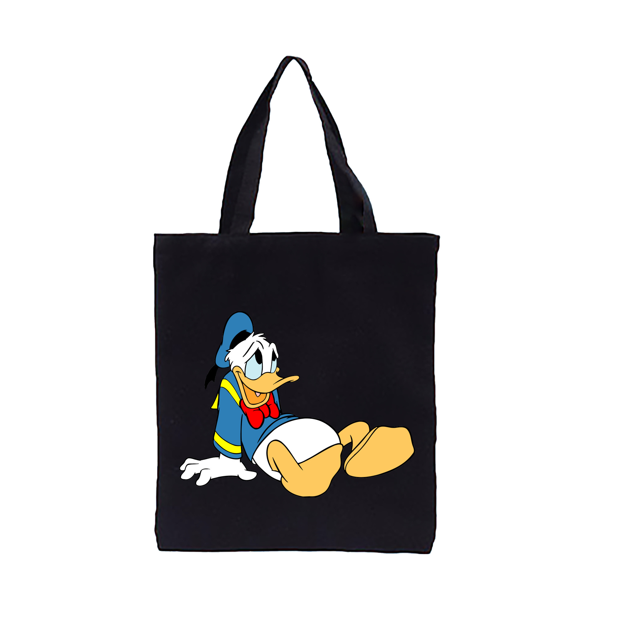 （画像用） ミッキーマウス Mickey Mouse 縦型キャンバス生地手提げバッグ　トートバッグ