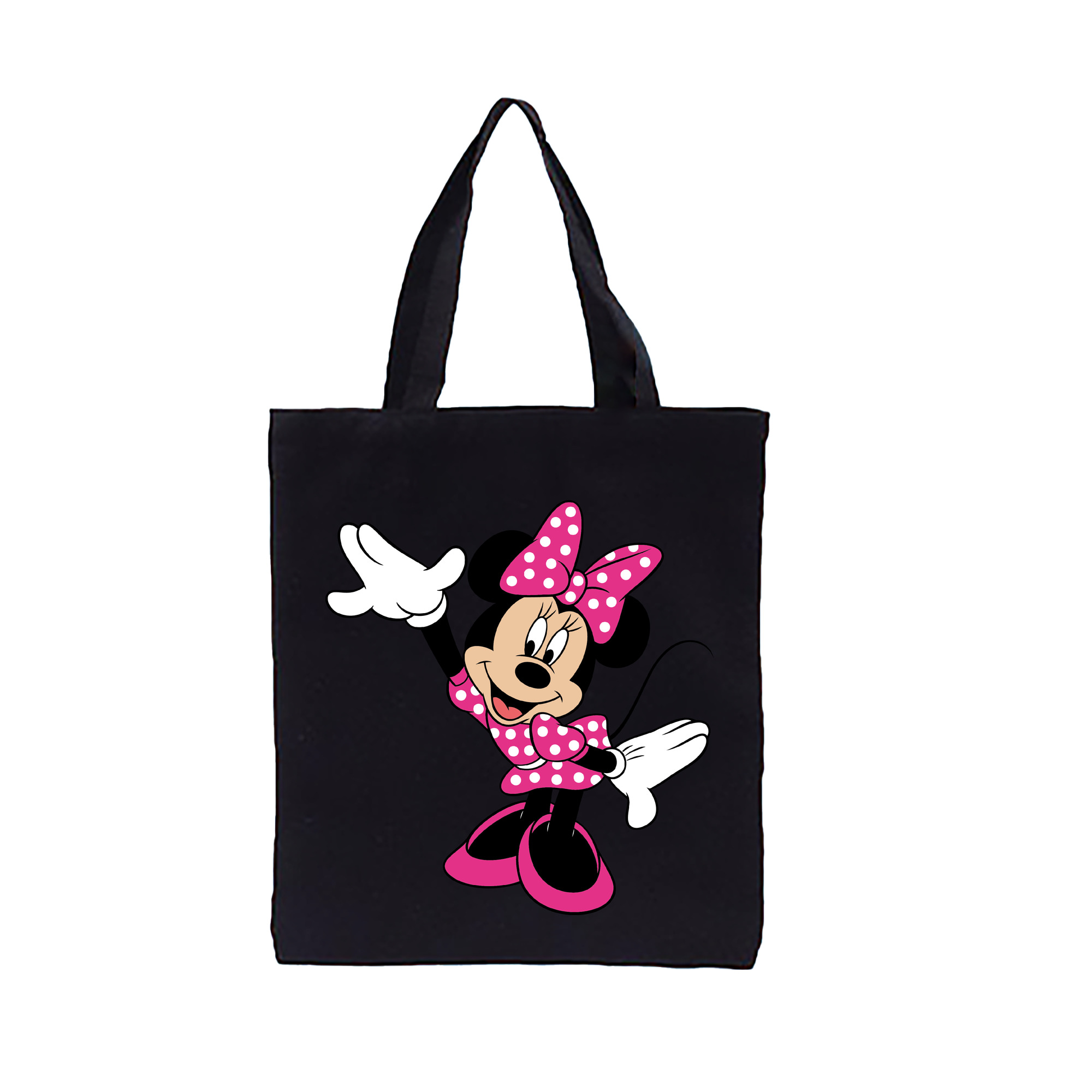 （画像用） ミッキーマウス Mickey Mouse 縦型キャンバス生地手提げバッグ　トートバッグ