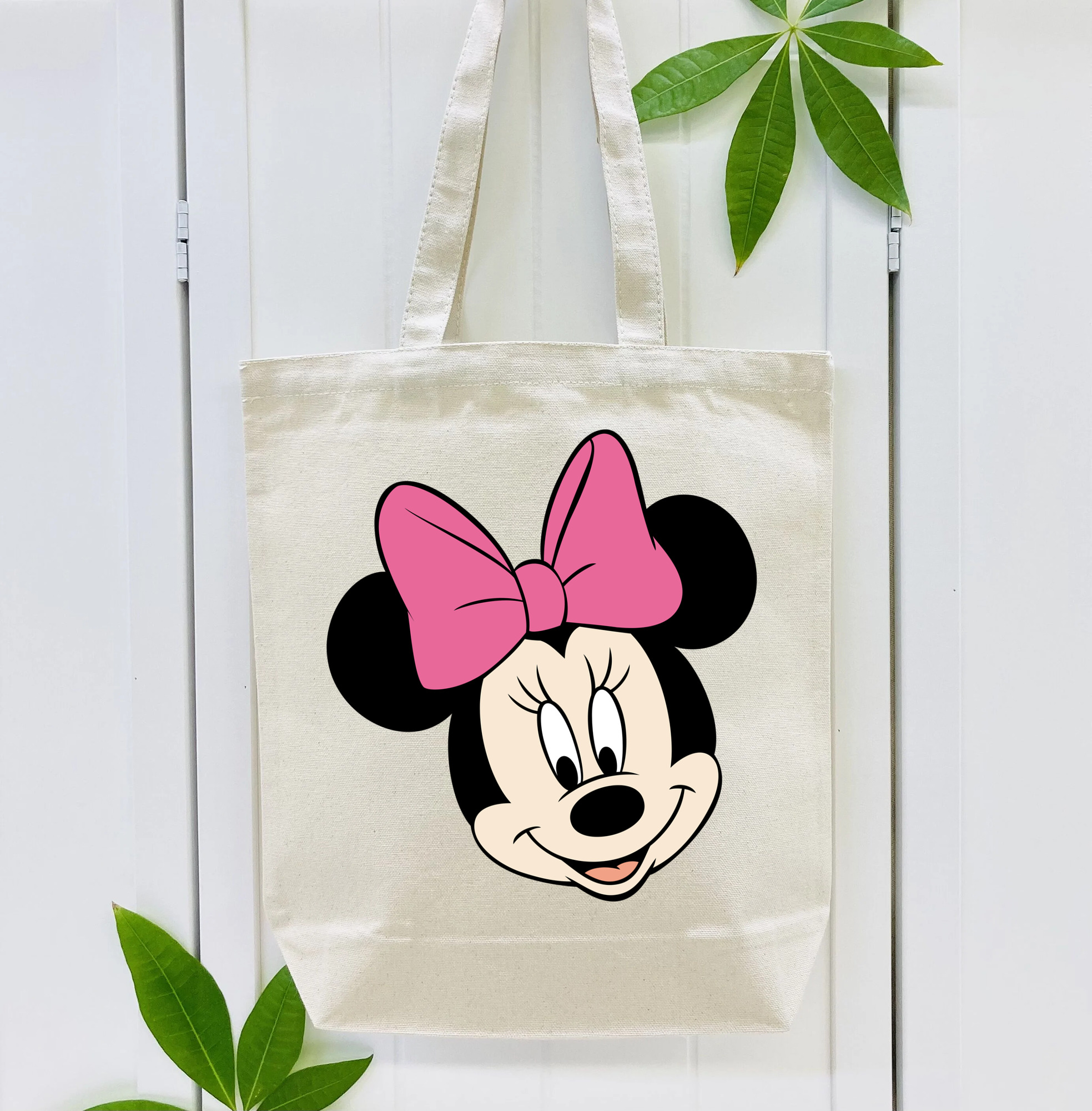 ミッキーマウス Mickey Mouse 縦型キャンバス生地手提げバッグ　トートバッグ