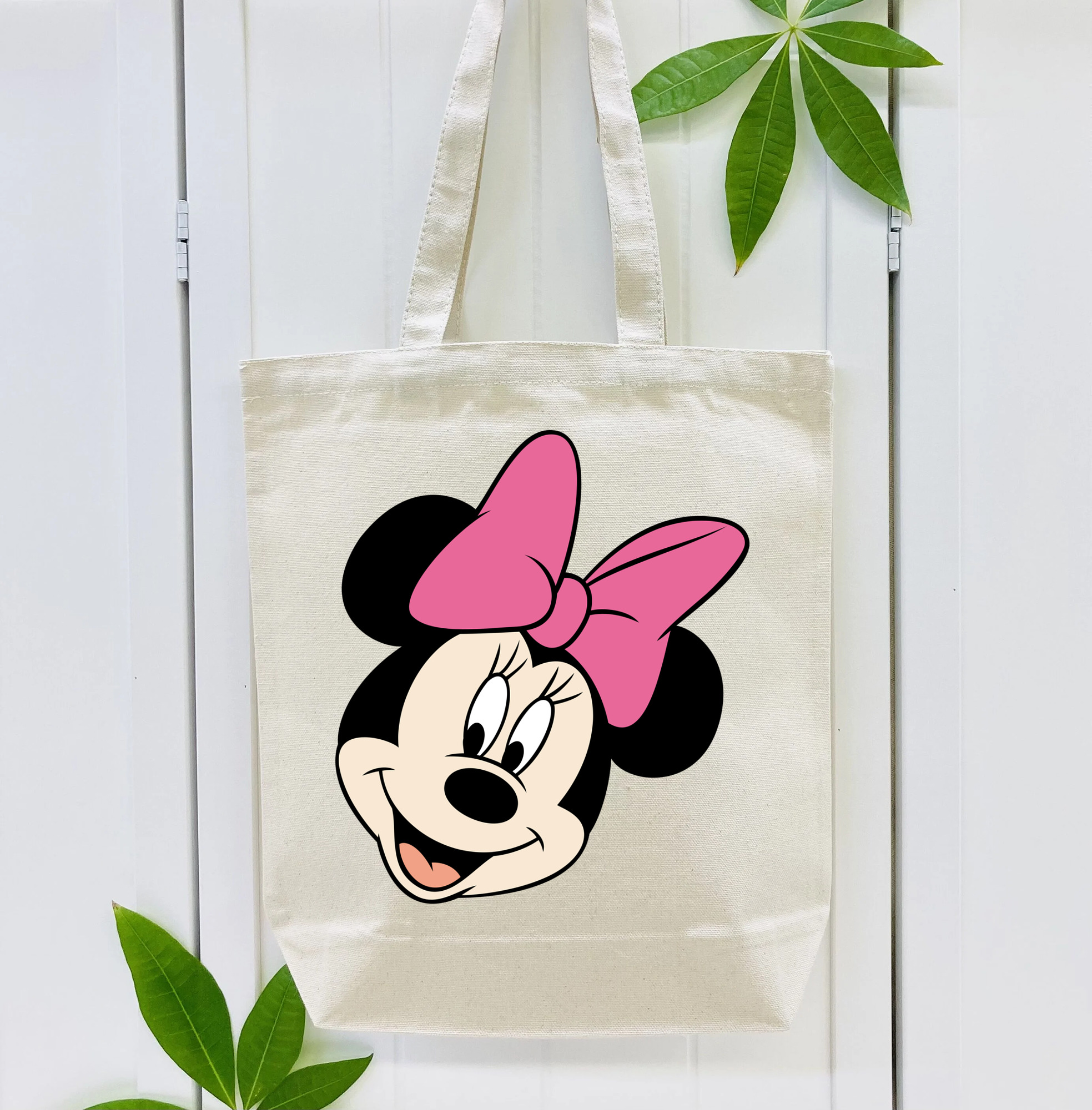 ミッキーマウス Mickey Mouse 縦型キャンバス生地手提げバッグ　トートバッグ