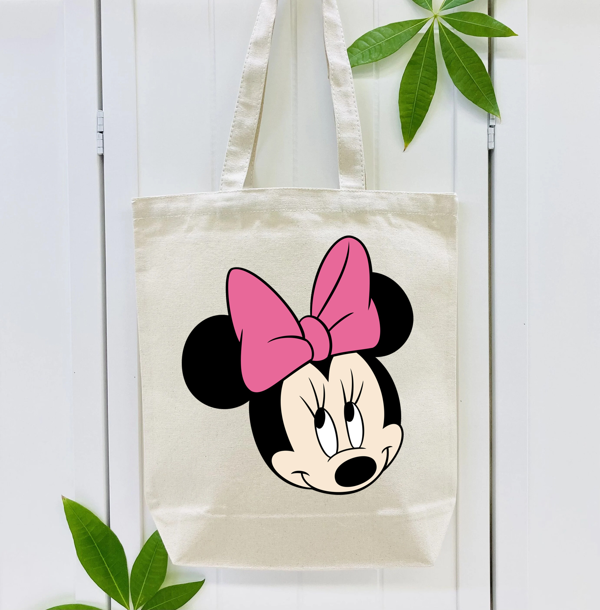 ミッキーマウス Mickey Mouse 縦型キャンバス生地手提げバッグ　トートバッグ
