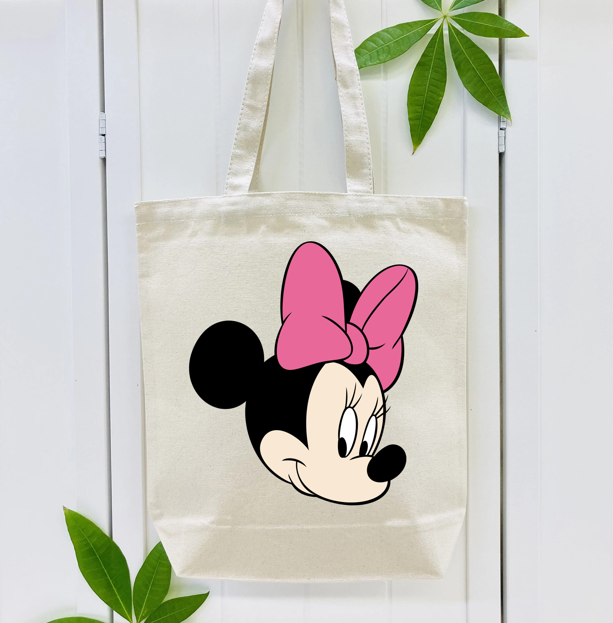ミッキーマウス Mickey Mouse 縦型キャンバス生地手提げバッグ　トートバッグ