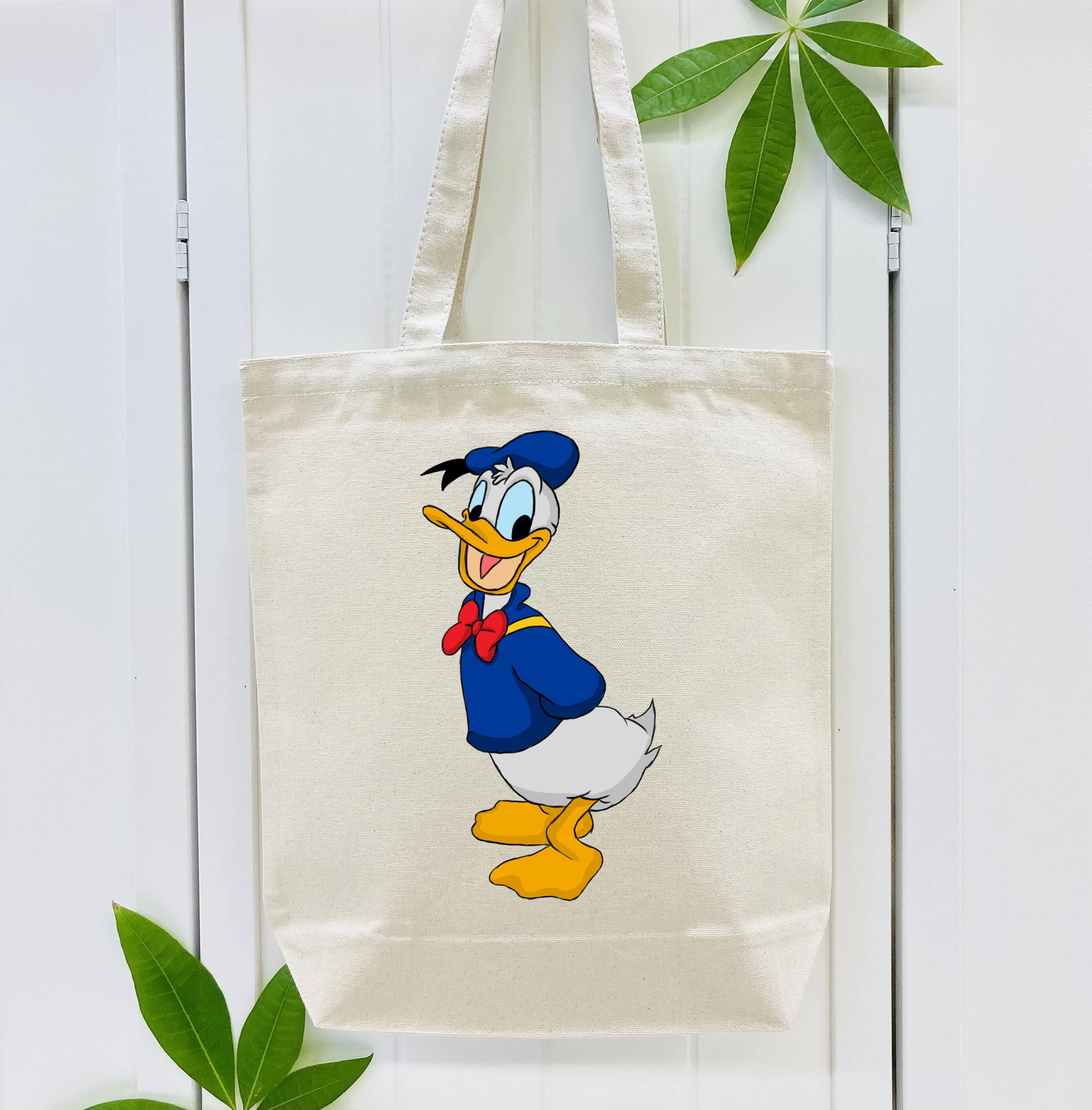 ミッキーマウス Mickey Mouse 縦型キャンバス生地手提げバッグ　トートバッグ
