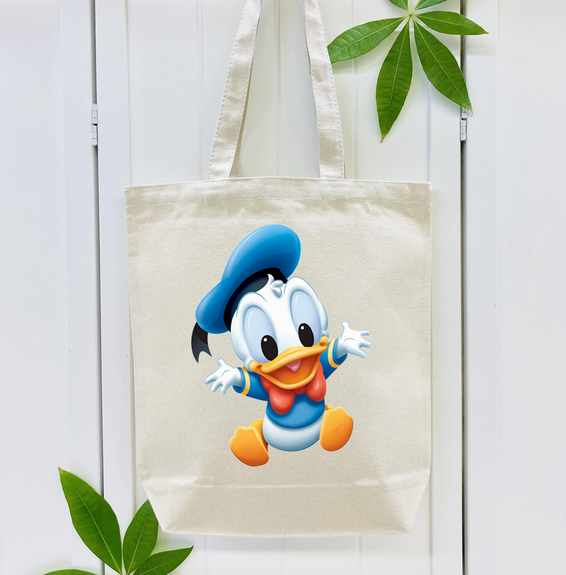 ミッキーマウス Mickey Mouse 縦型キャンバス生地手提げバッグ　トートバッグ
