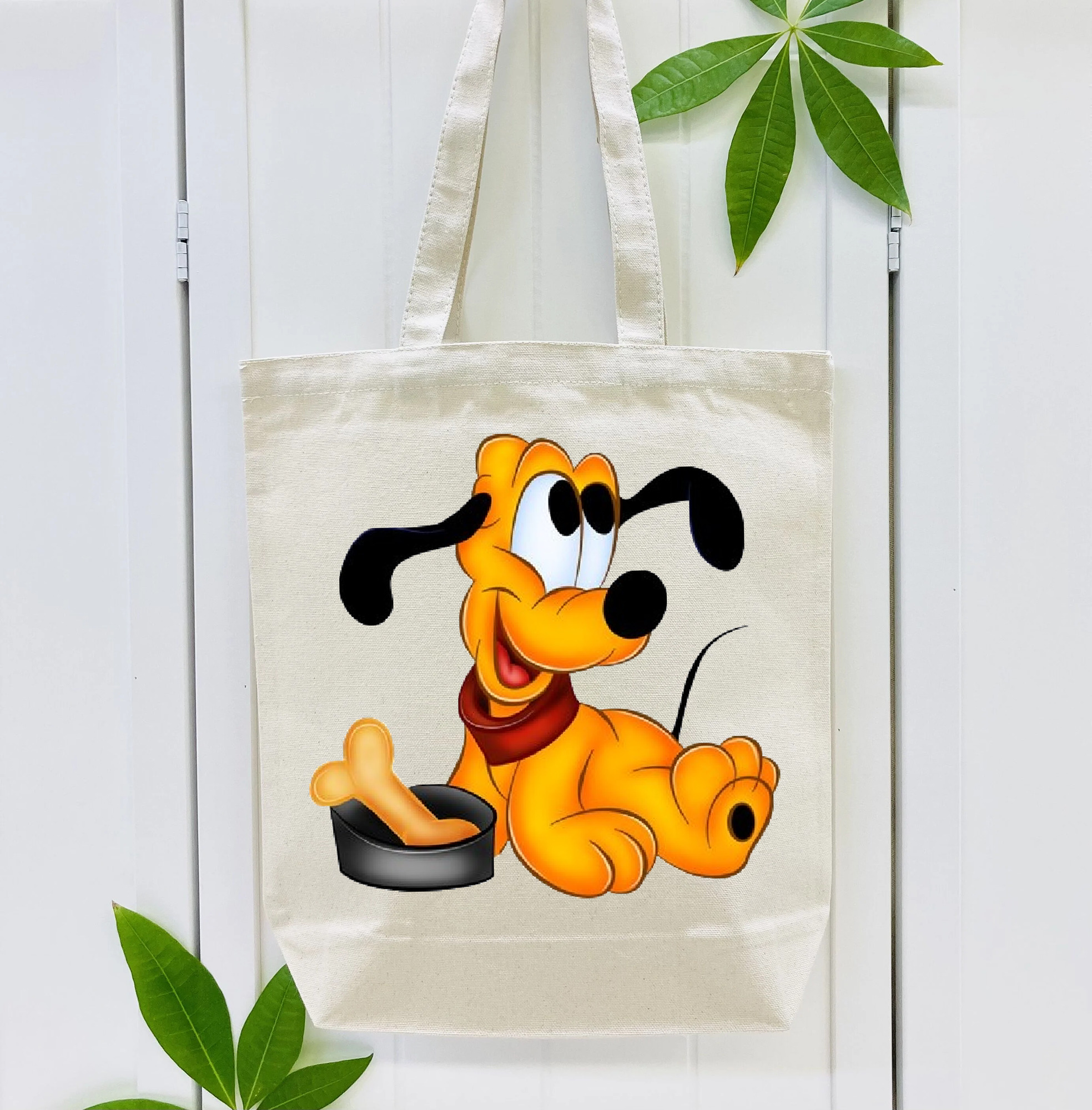 ミッキーマウス Mickey Mouse 縦型キャンバス生地手提げバッグ　トートバッグ