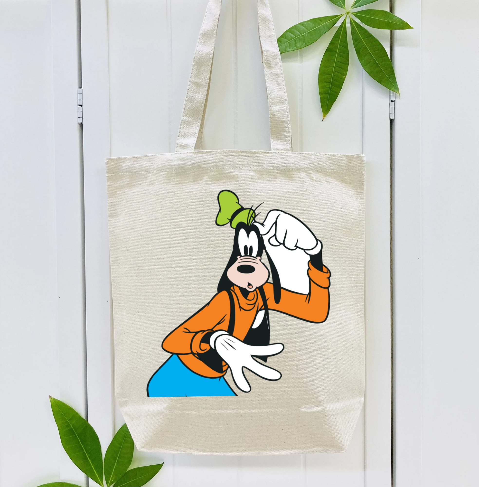 ミッキーマウス Mickey Mouse 縦型キャンバス生地手提げバッグ　トートバッグ