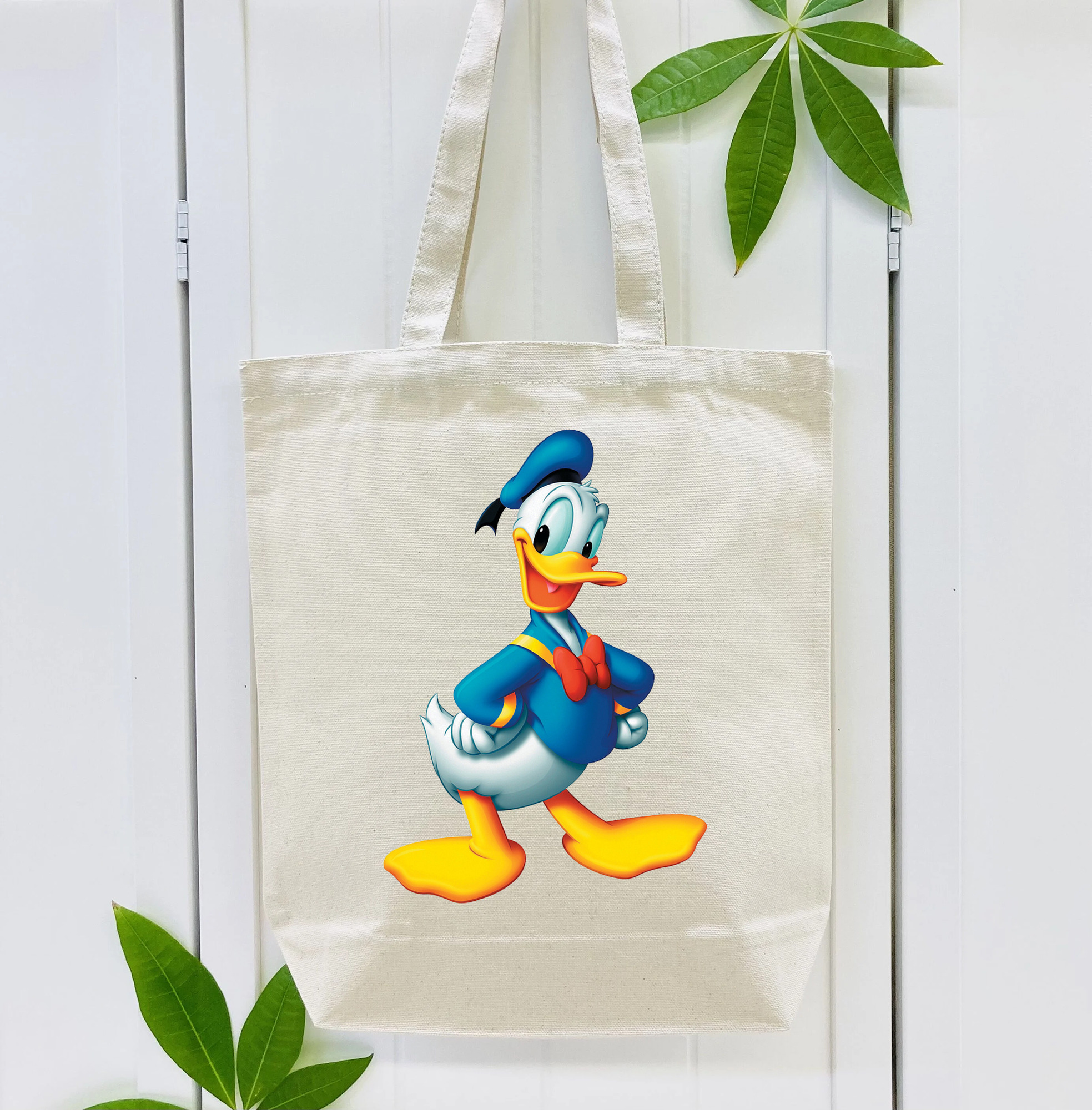 ミッキーマウス Mickey Mouse 縦型キャンバス生地手提げバッグ　トートバッグ