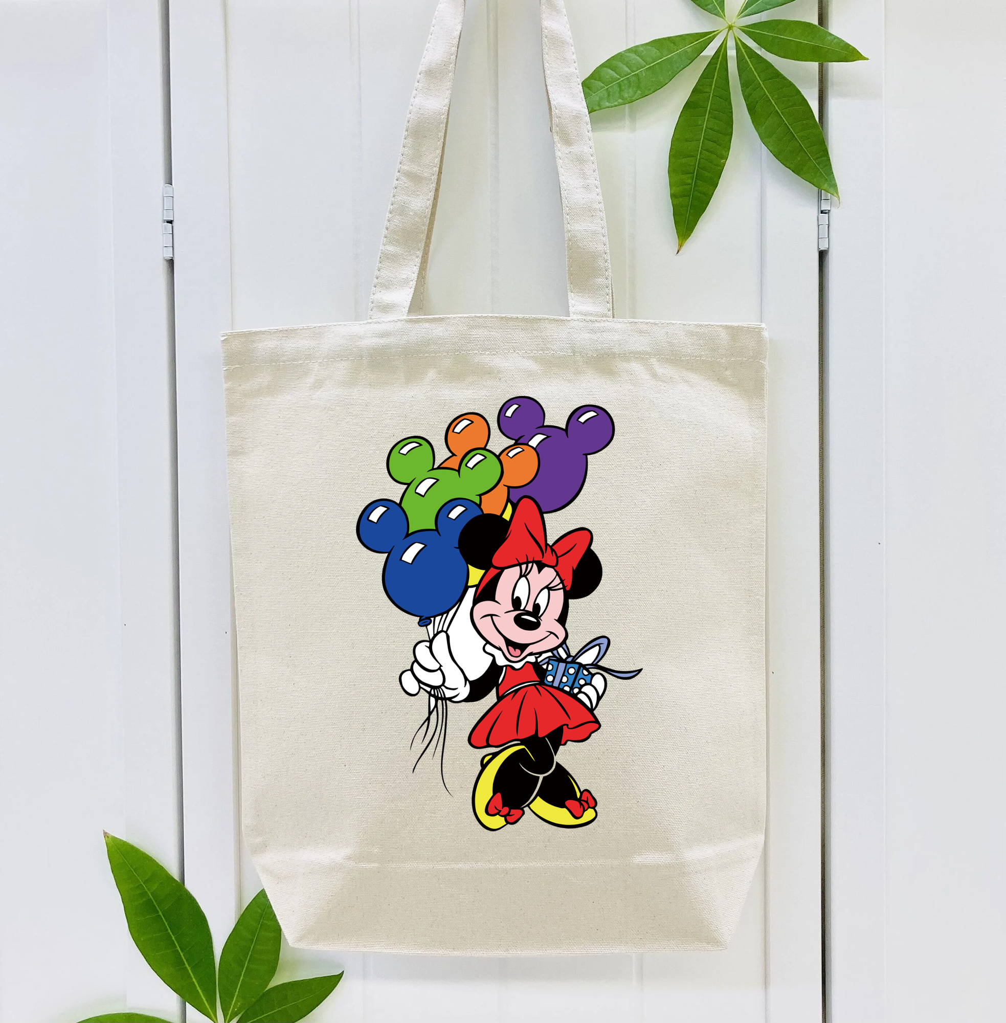 ミッキーマウス Mickey Mouse 縦型キャンバス生地手提げバッグ　トートバッグ