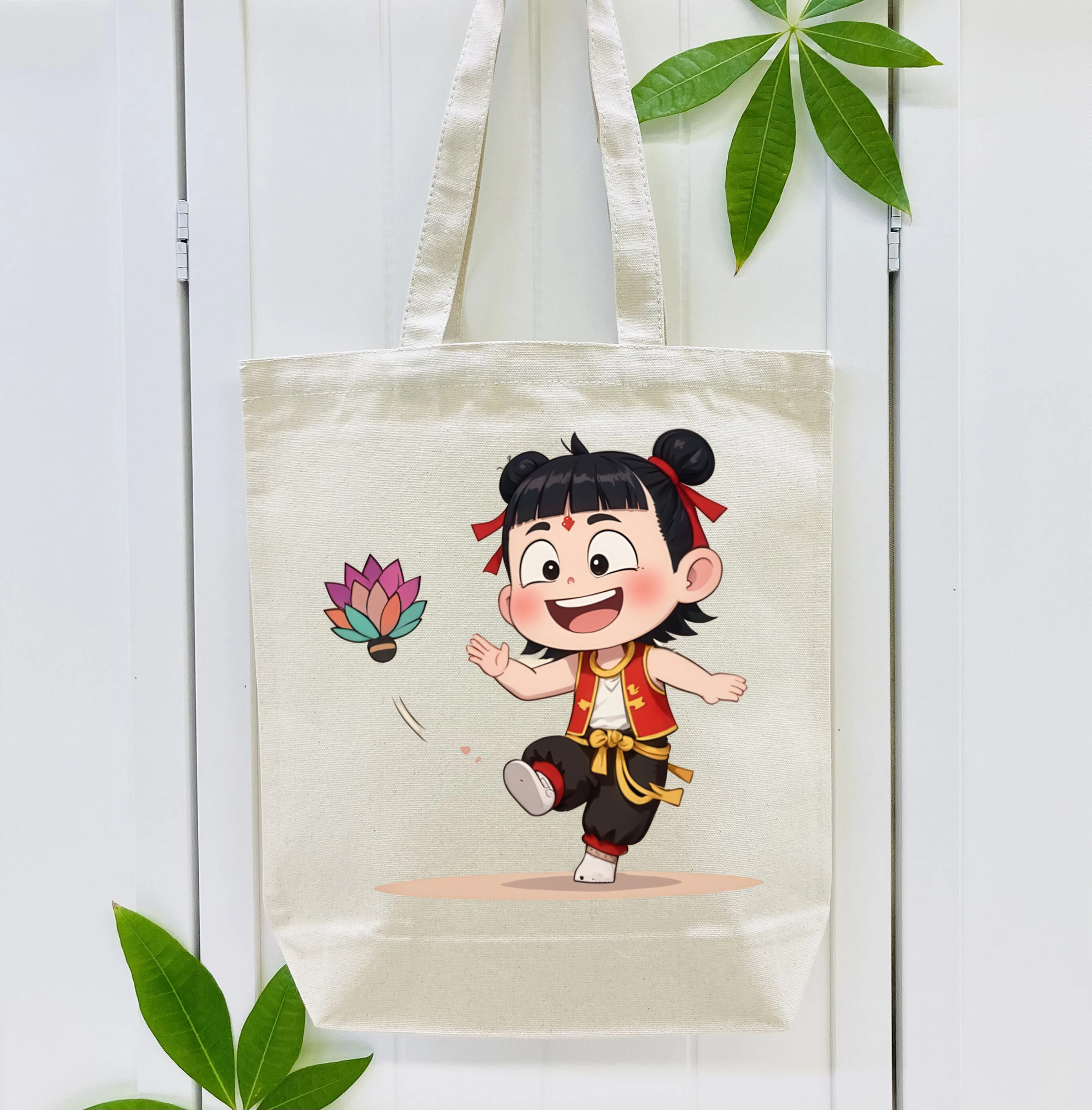 ミッキーマウス Mickey Mouse 縦型キャンバス生地手提げバッグ　トートバッグ