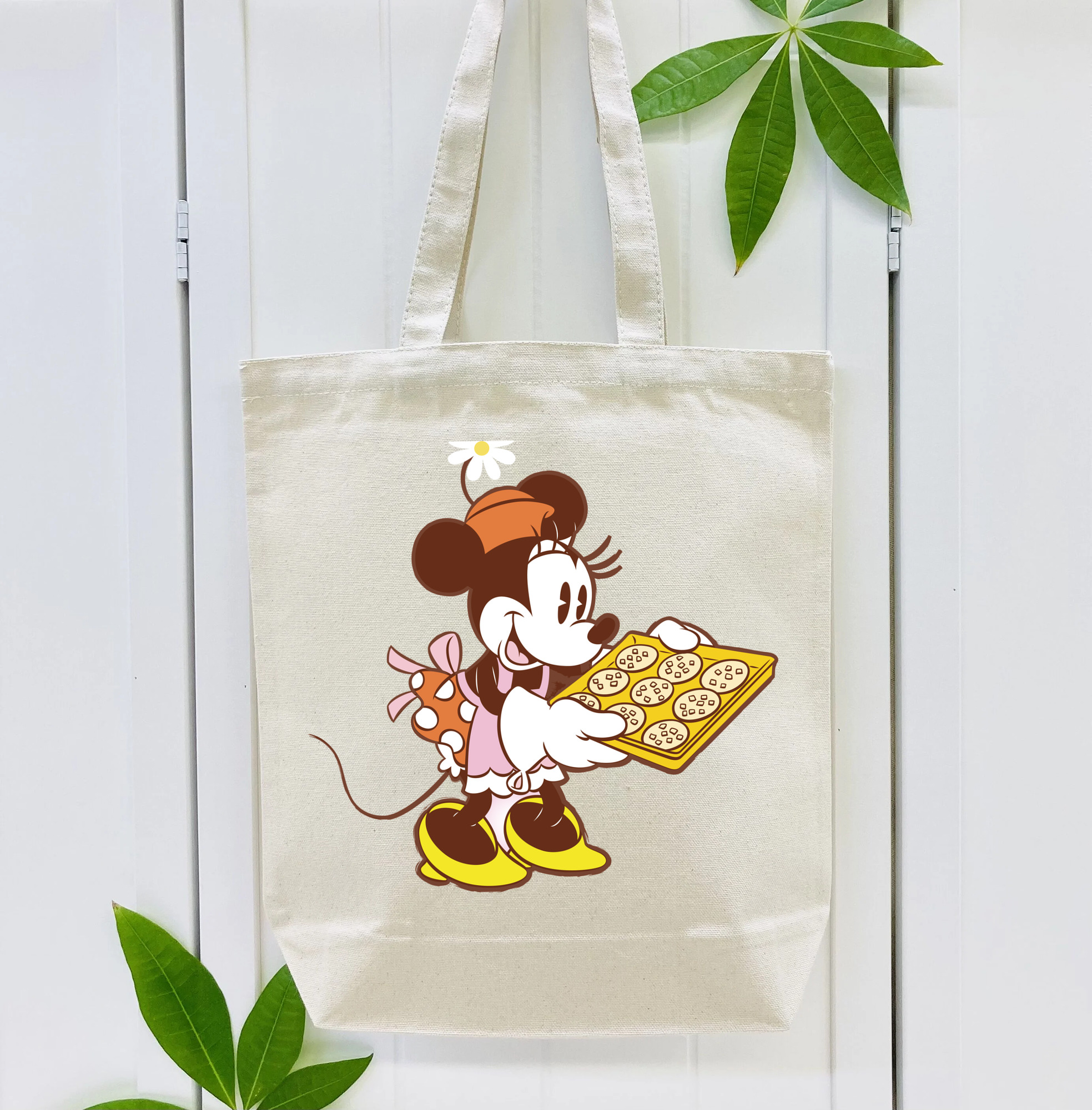ミッキーマウス Mickey Mouse 縦型キャンバス生地手提げバッグ　トートバッグ