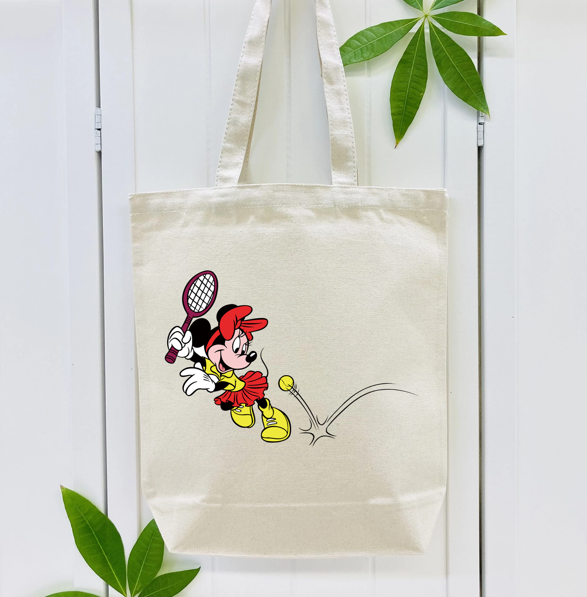 ミッキーマウス Mickey Mouse 縦型キャンバス生地手提げバッグ　トートバッグ