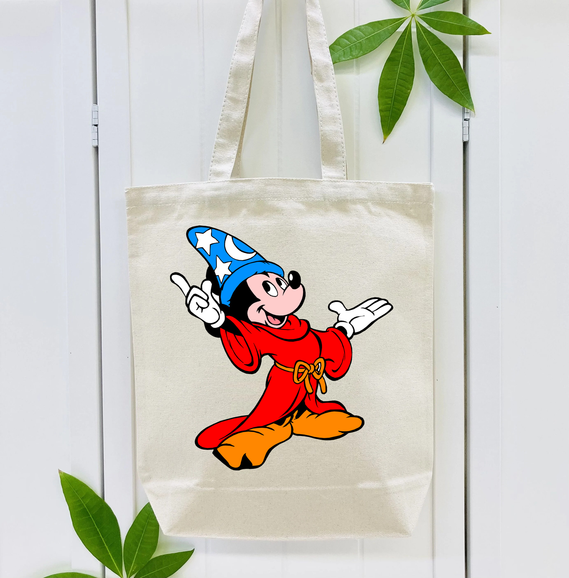 ミッキーマウス Mickey Mouse 縦型キャンバス生地手提げバッグ　トートバッグ