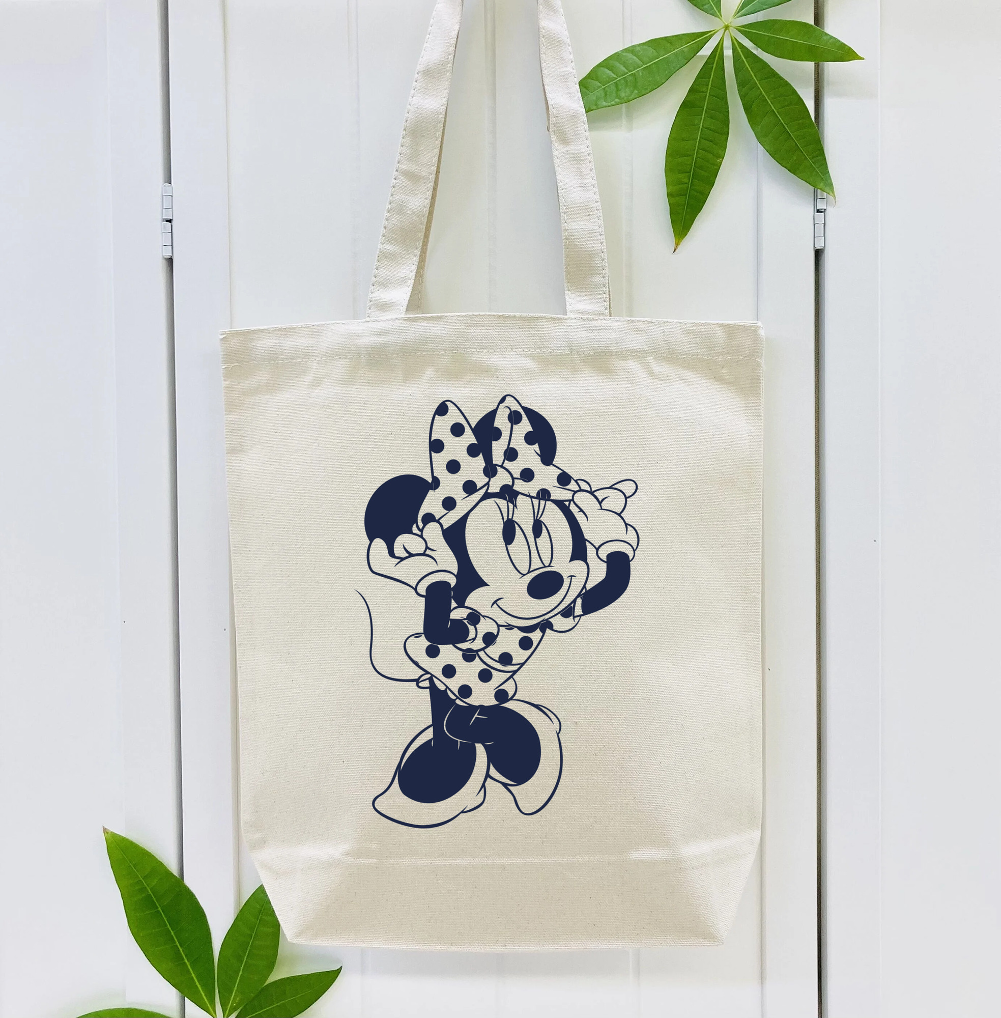 ミッキーマウス Mickey Mouse 縦型キャンバス生地手提げバッグ　トートバッグ