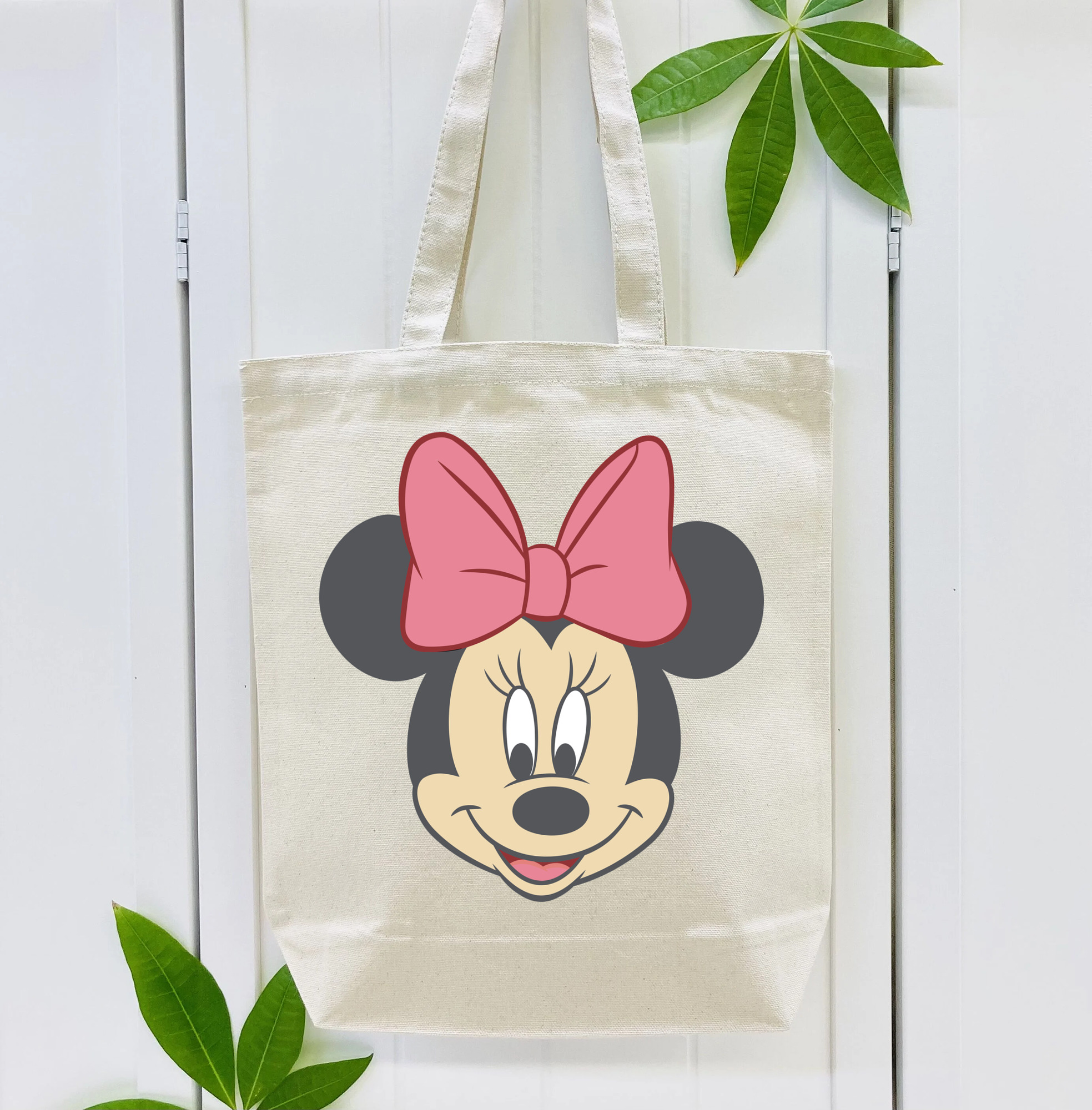 ミッキーマウス Mickey Mouse 縦型キャンバス生地手提げバッグ　トートバッグ