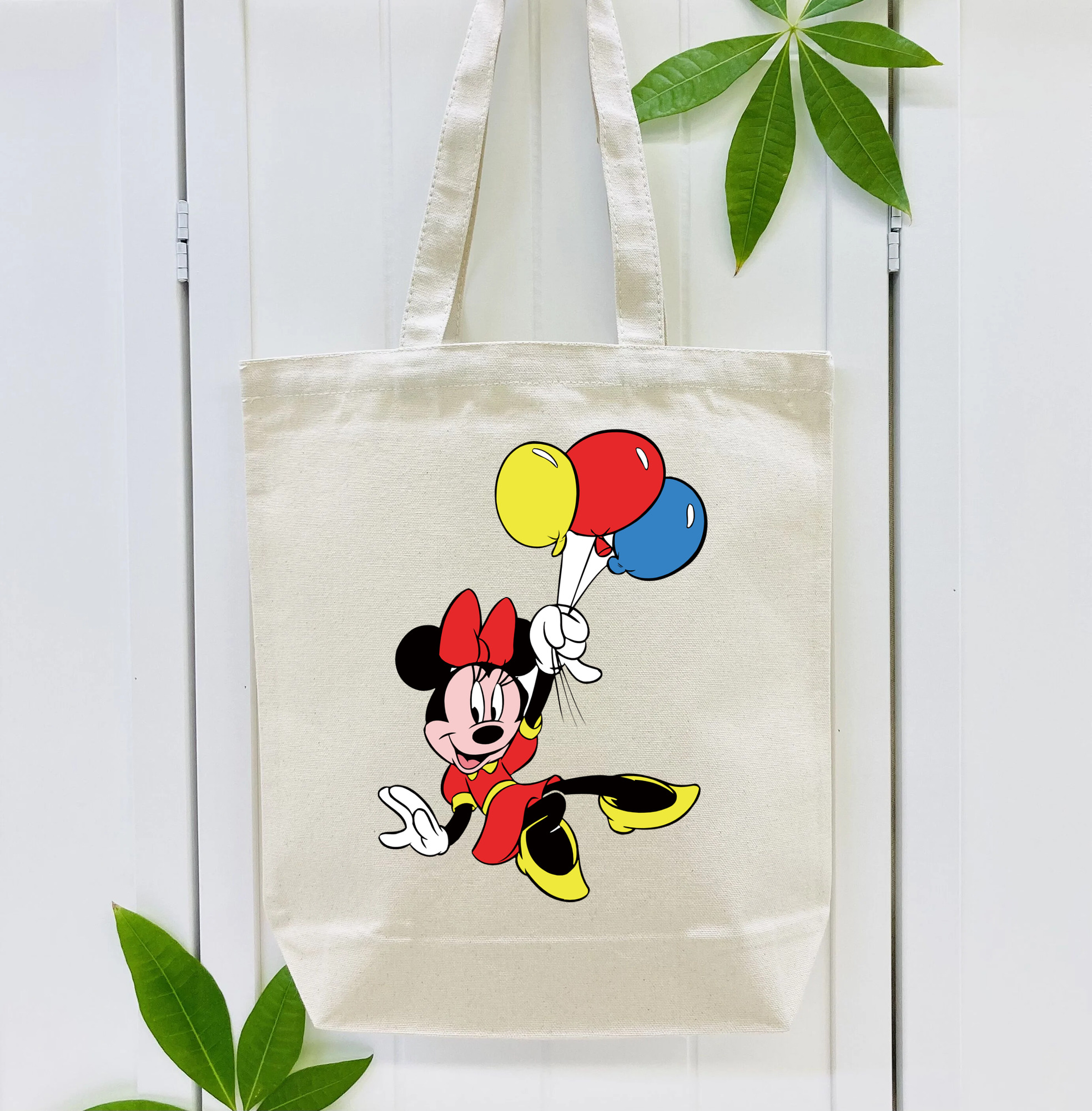 ミッキーマウス Mickey Mouse 縦型キャンバス生地手提げバッグ　トートバッグ