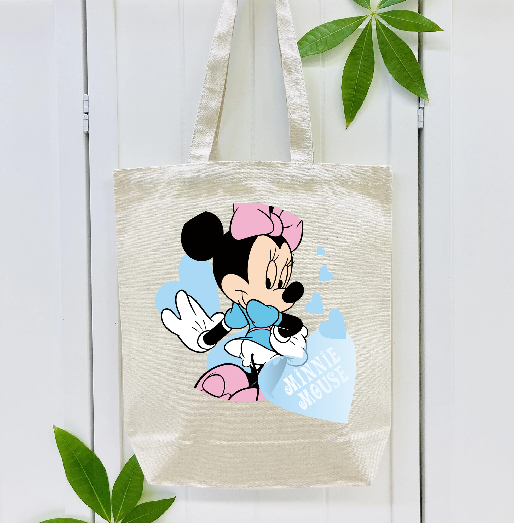 ミッキーマウス Mickey Mouse 縦型キャンバス生地手提げバッグ　トートバッグ