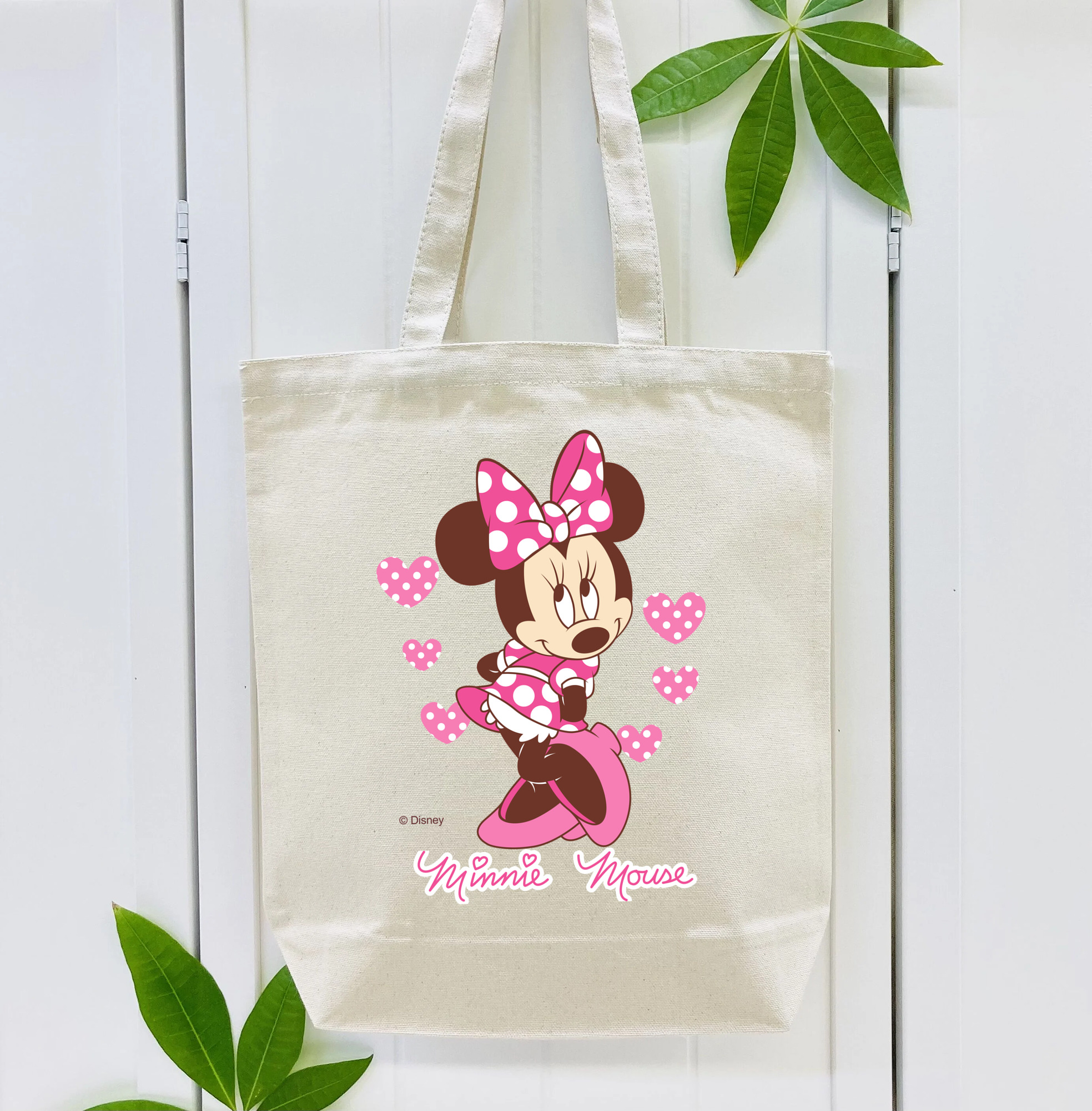 ミッキーマウス Mickey Mouse 縦型キャンバス生地手提げバッグ　トートバッグ