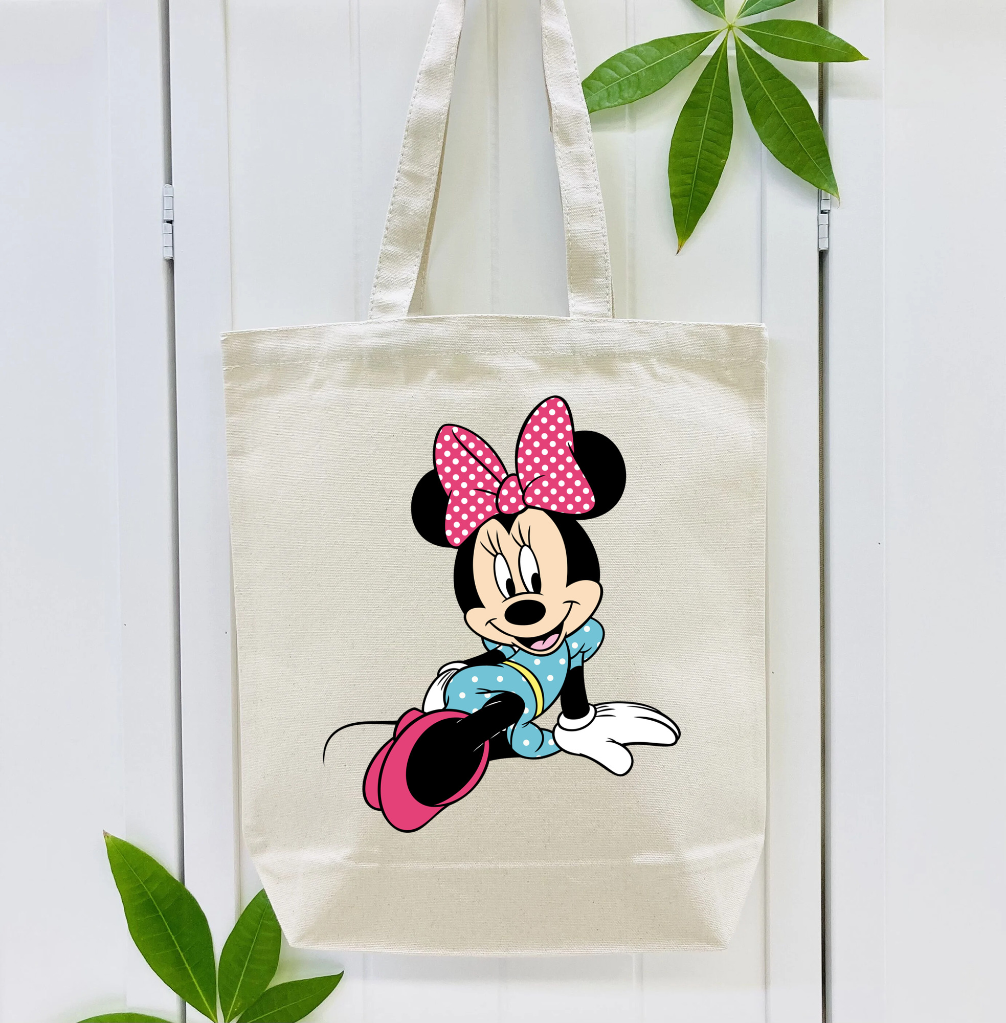 ミッキーマウス Mickey Mouse 縦型キャンバス生地手提げバッグ　トートバッグ