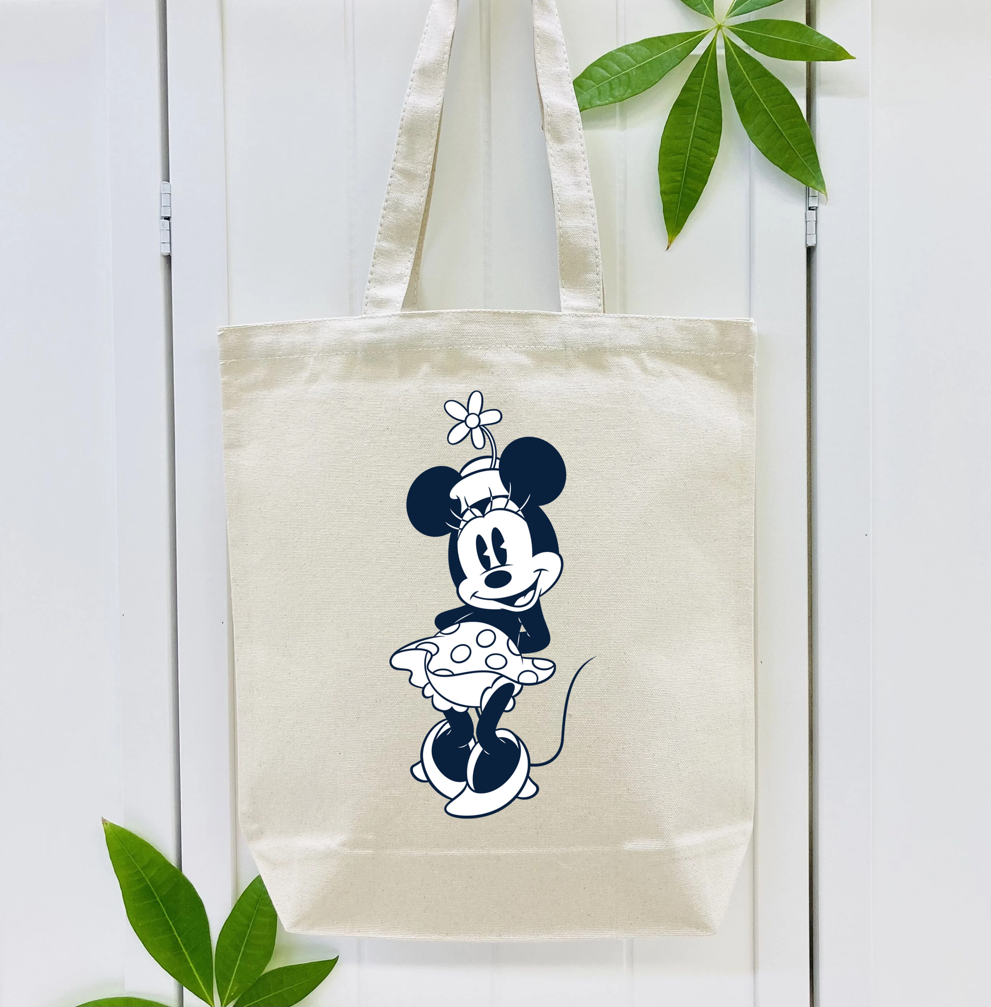 ミッキーマウス Mickey Mouse 縦型キャンバス生地手提げバッグ　トートバッグ
