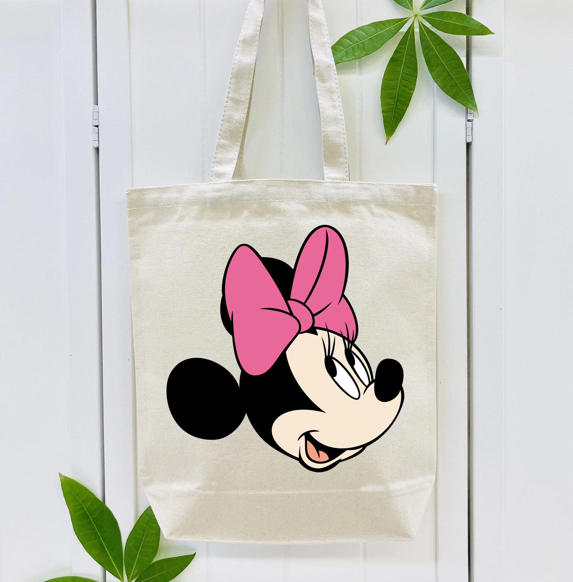 ミッキーマウス Mickey Mouse 縦型キャンバス生地手提げバッグ　トートバッグ