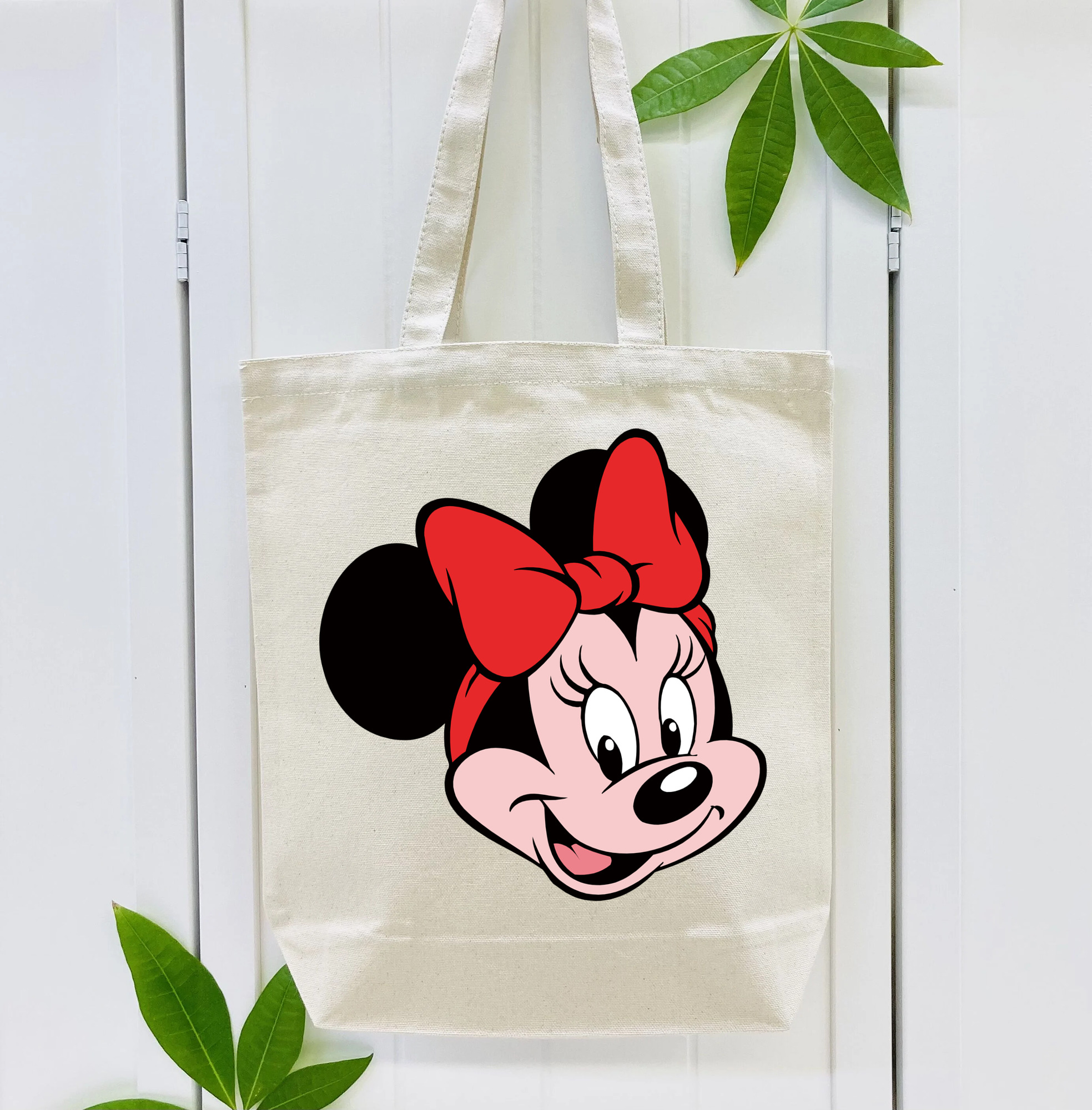 ミッキーマウス Mickey Mouse 縦型キャンバス生地手提げバッグ　トートバッグ