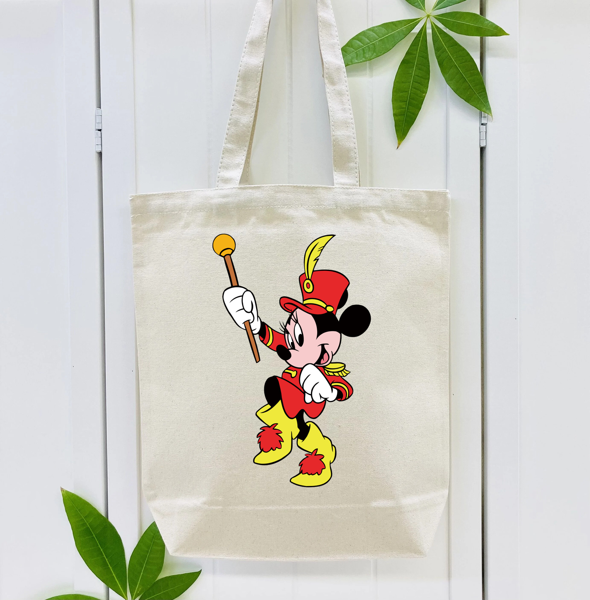 ミッキーマウス Mickey Mouse 縦型キャンバス生地手提げバッグ　トートバッグ