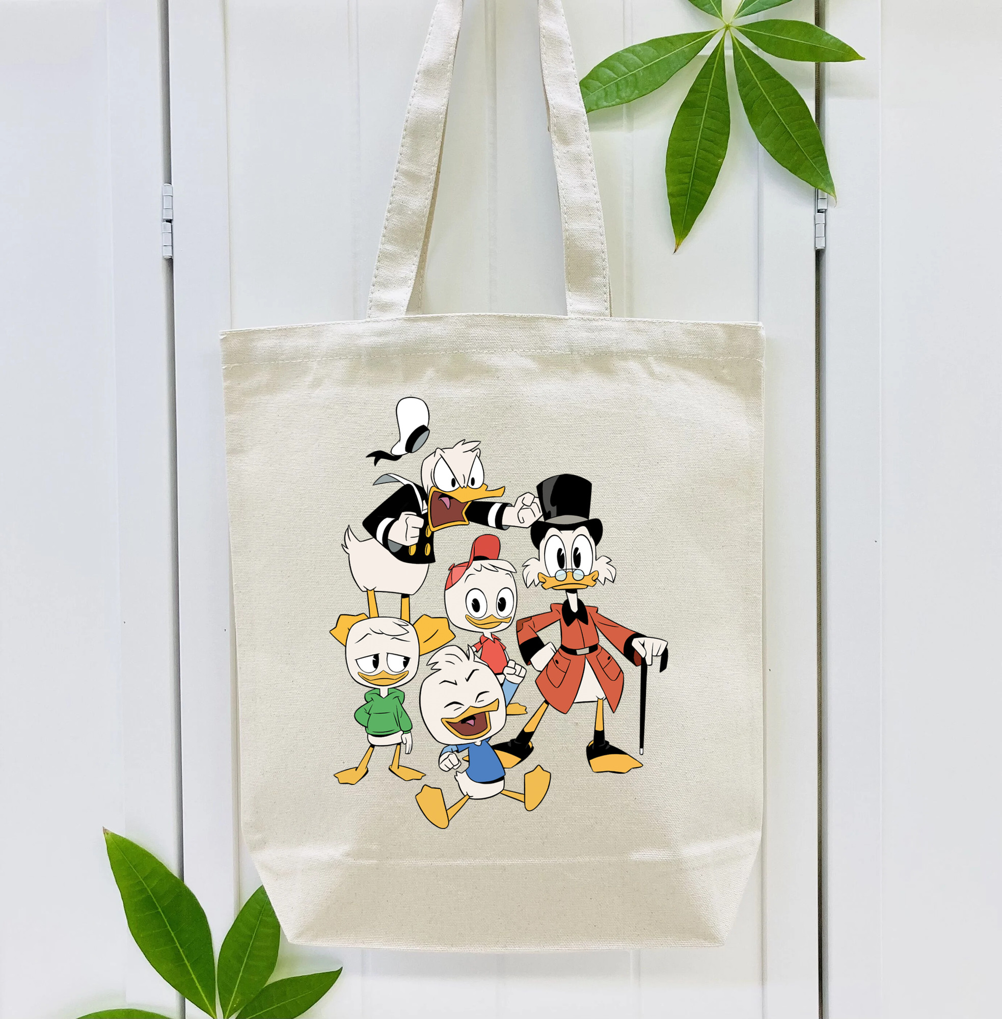 ミッキーマウス Mickey Mouse 縦型キャンバス生地手提げバッグ　トートバッグ