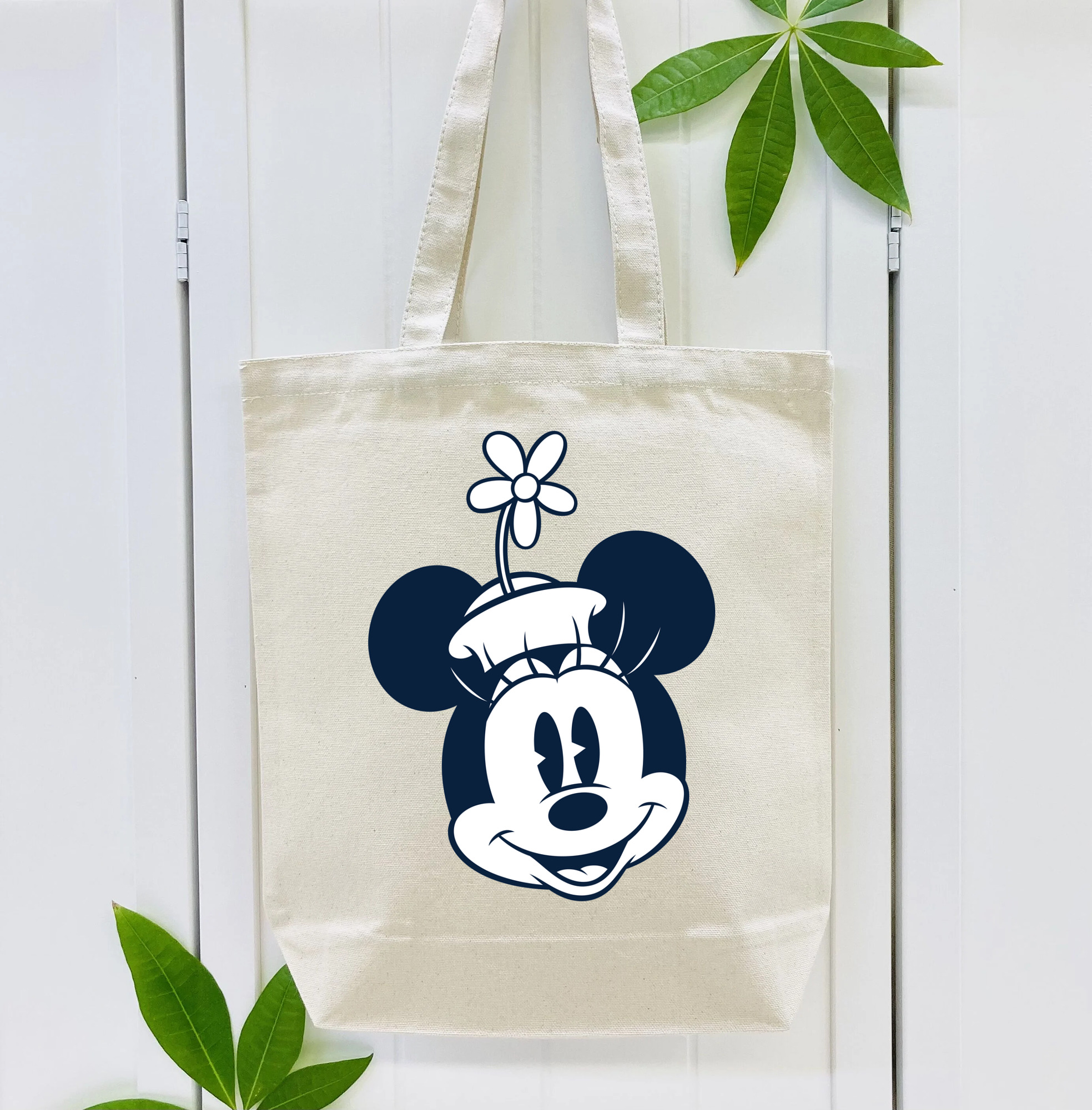 ミッキーマウス Mickey Mouse 縦型キャンバス生地手提げバッグ　トートバッグ