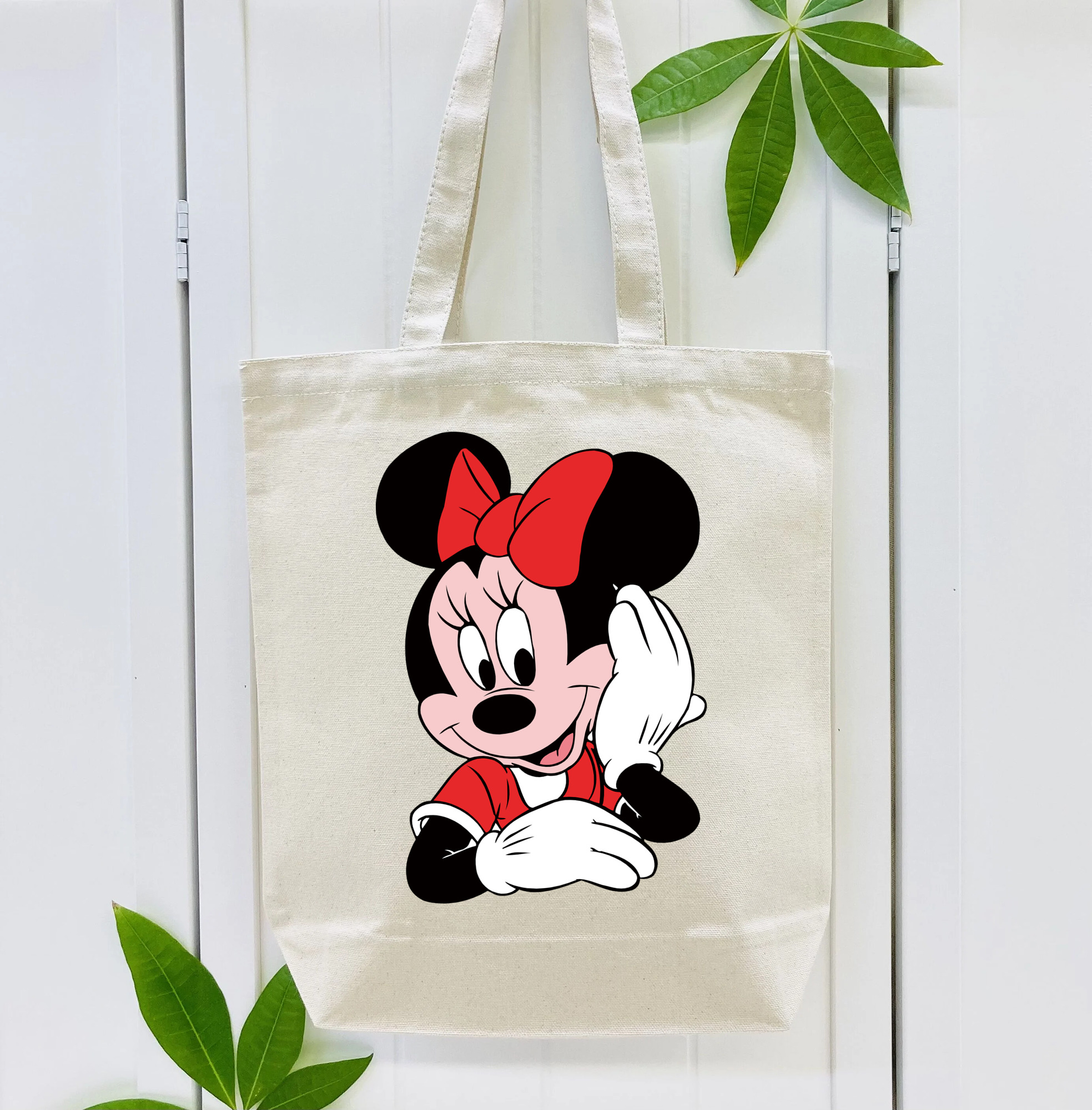ミッキーマウス Mickey Mouse 縦型キャンバス生地手提げバッグ　トートバッグ