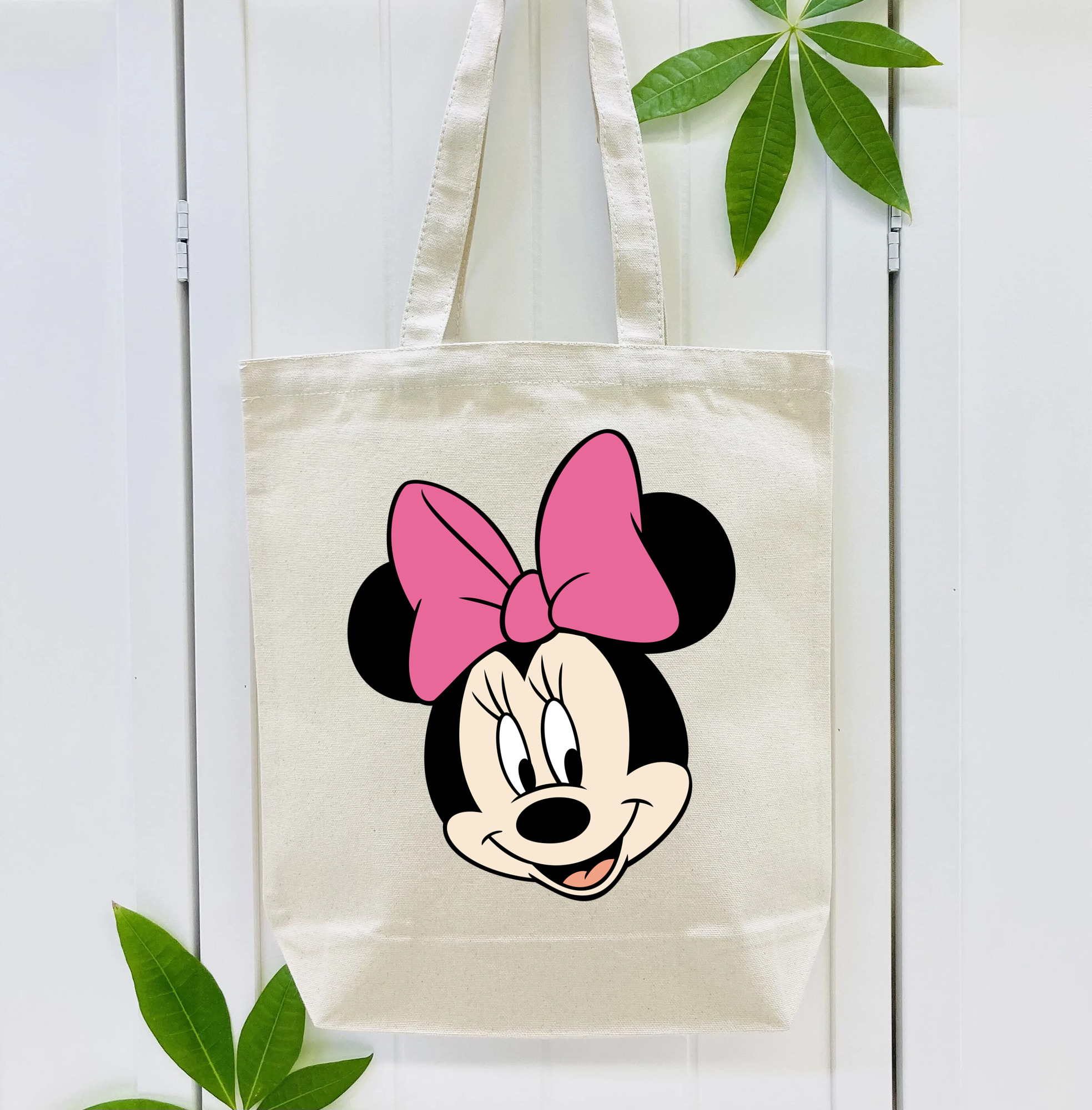 ミッキーマウス Mickey Mouse 縦型キャンバス生地手提げバッグ　トートバッグ