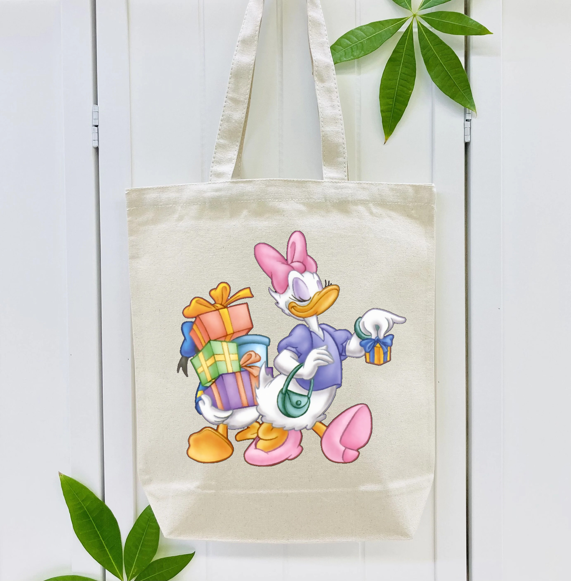 ミッキーマウス Mickey Mouse 縦型キャンバス生地手提げバッグ　トートバッグ