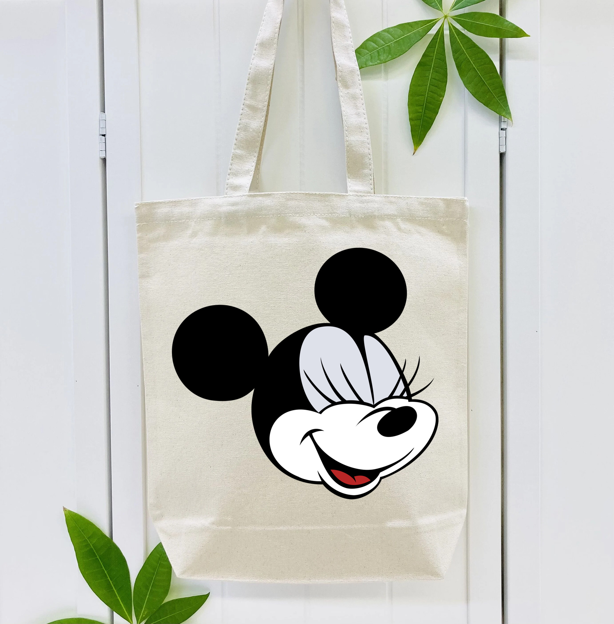 ミッキーマウス Mickey Mouse 縦型キャンバス生地手提げバッグ　トートバッグ