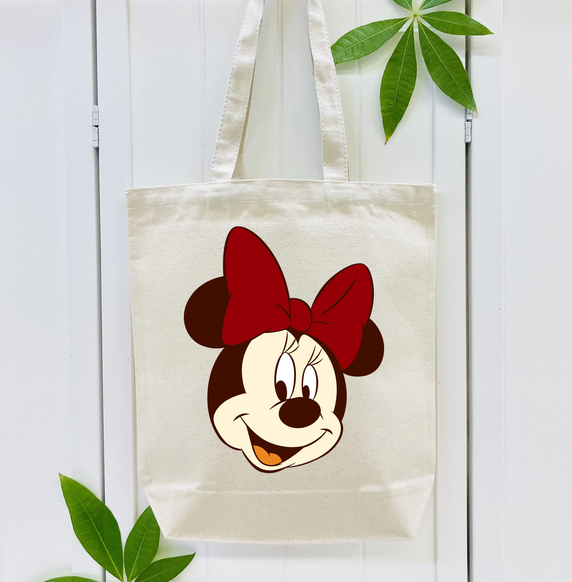 ミッキーマウス Mickey Mouse 縦型キャンバス生地手提げバッグ　トートバッグ