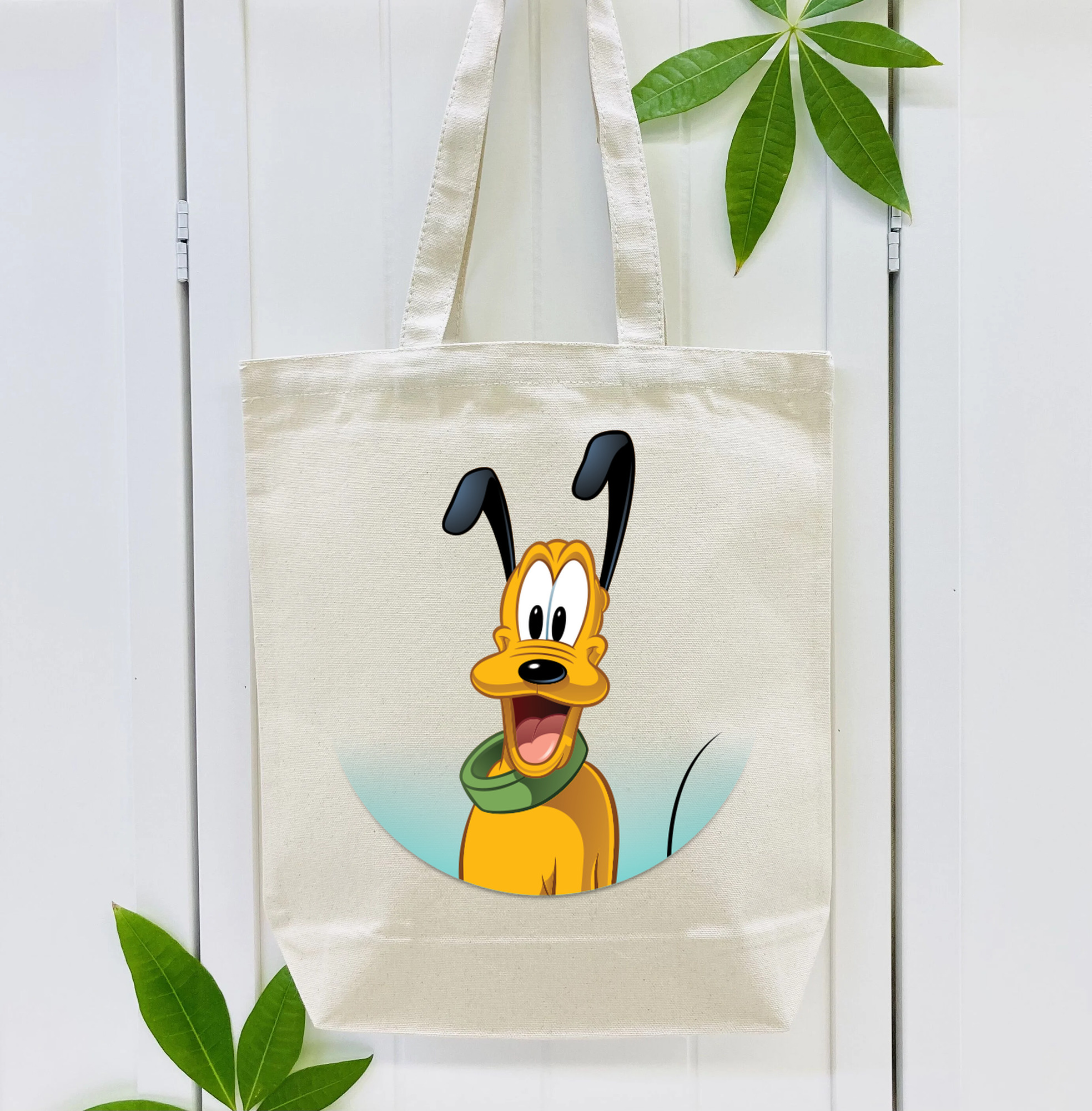 ミッキーマウス Mickey Mouse 縦型キャンバス生地手提げバッグ　トートバッグ