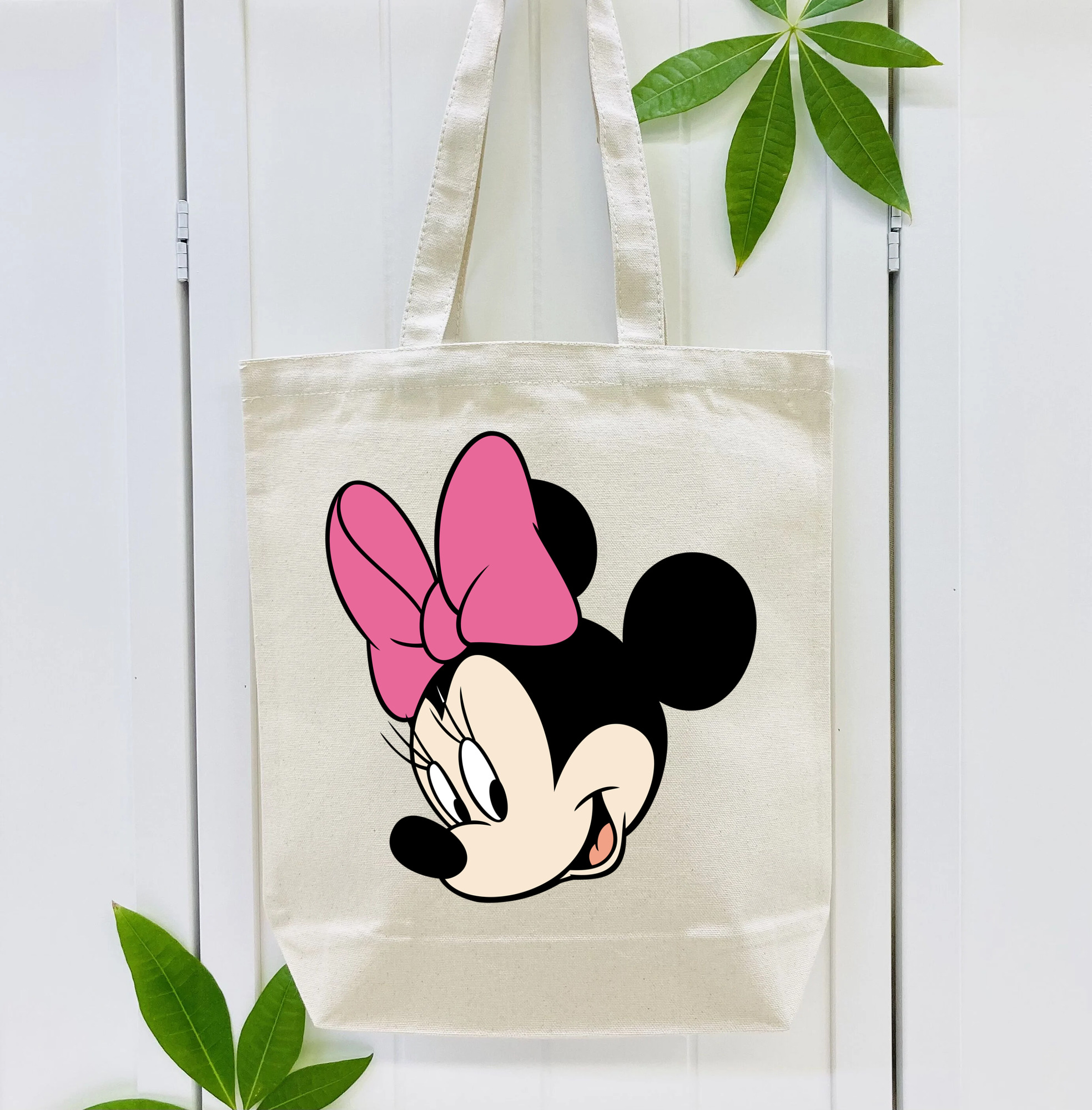 ミッキーマウス Mickey Mouse 縦型キャンバス生地手提げバッグ　トートバッグ