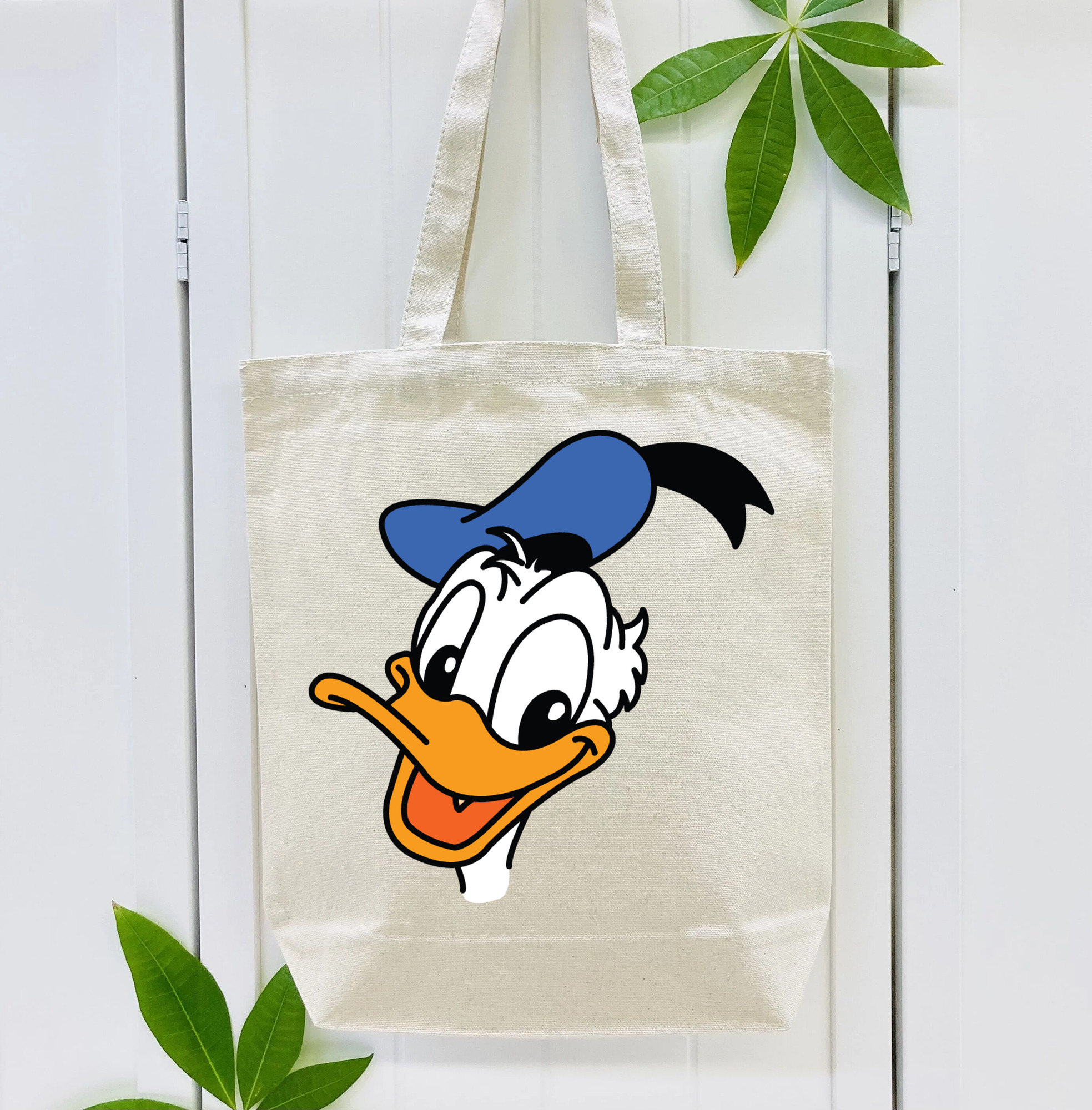 ミッキーマウス Mickey Mouse 縦型キャンバス生地手提げバッグ　トートバッグ