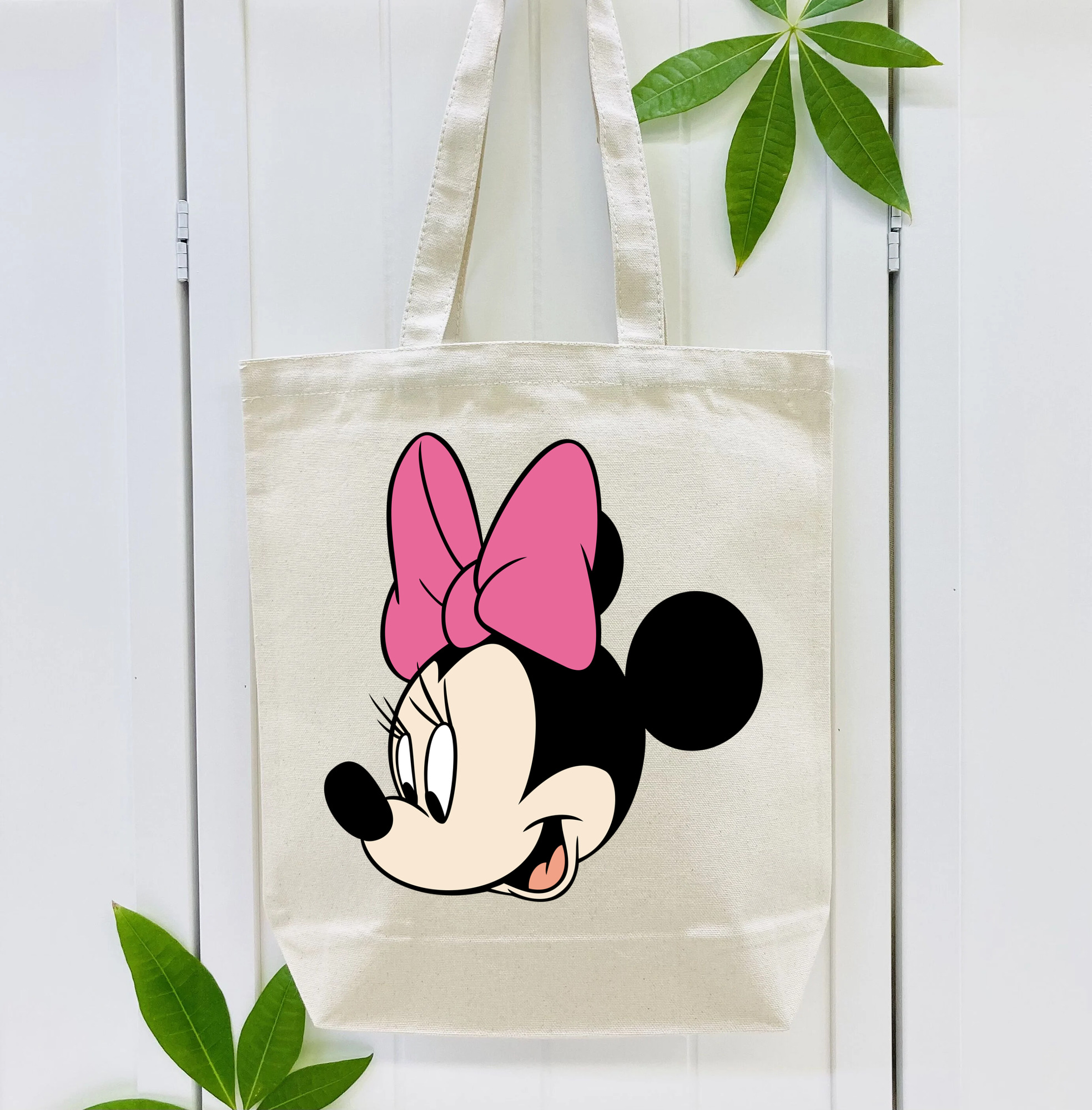 ミッキーマウス Mickey Mouse 縦型キャンバス生地手提げバッグ　トートバッグ