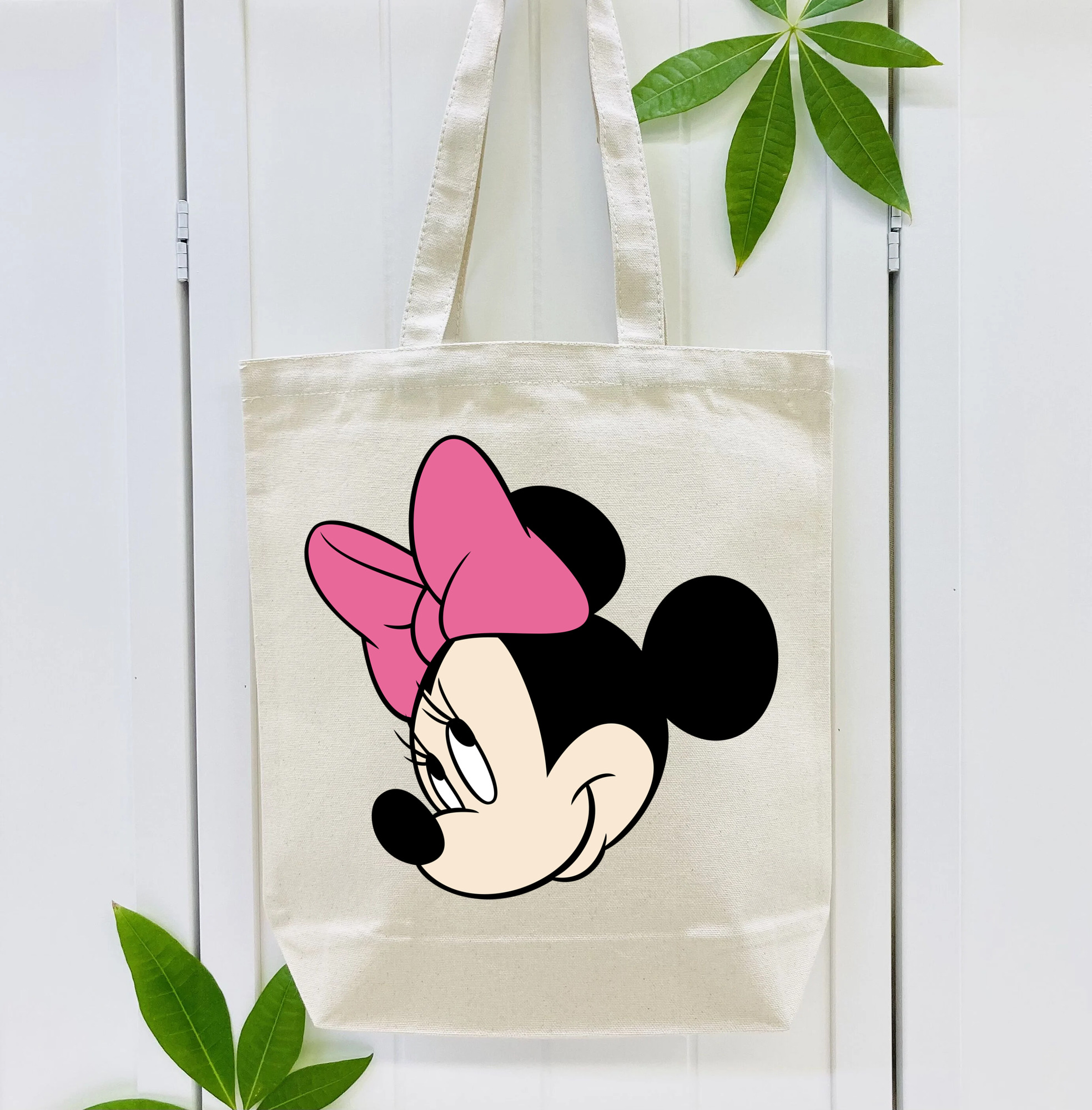 ミッキーマウス Mickey Mouse 縦型キャンバス生地手提げバッグ　トートバッグ