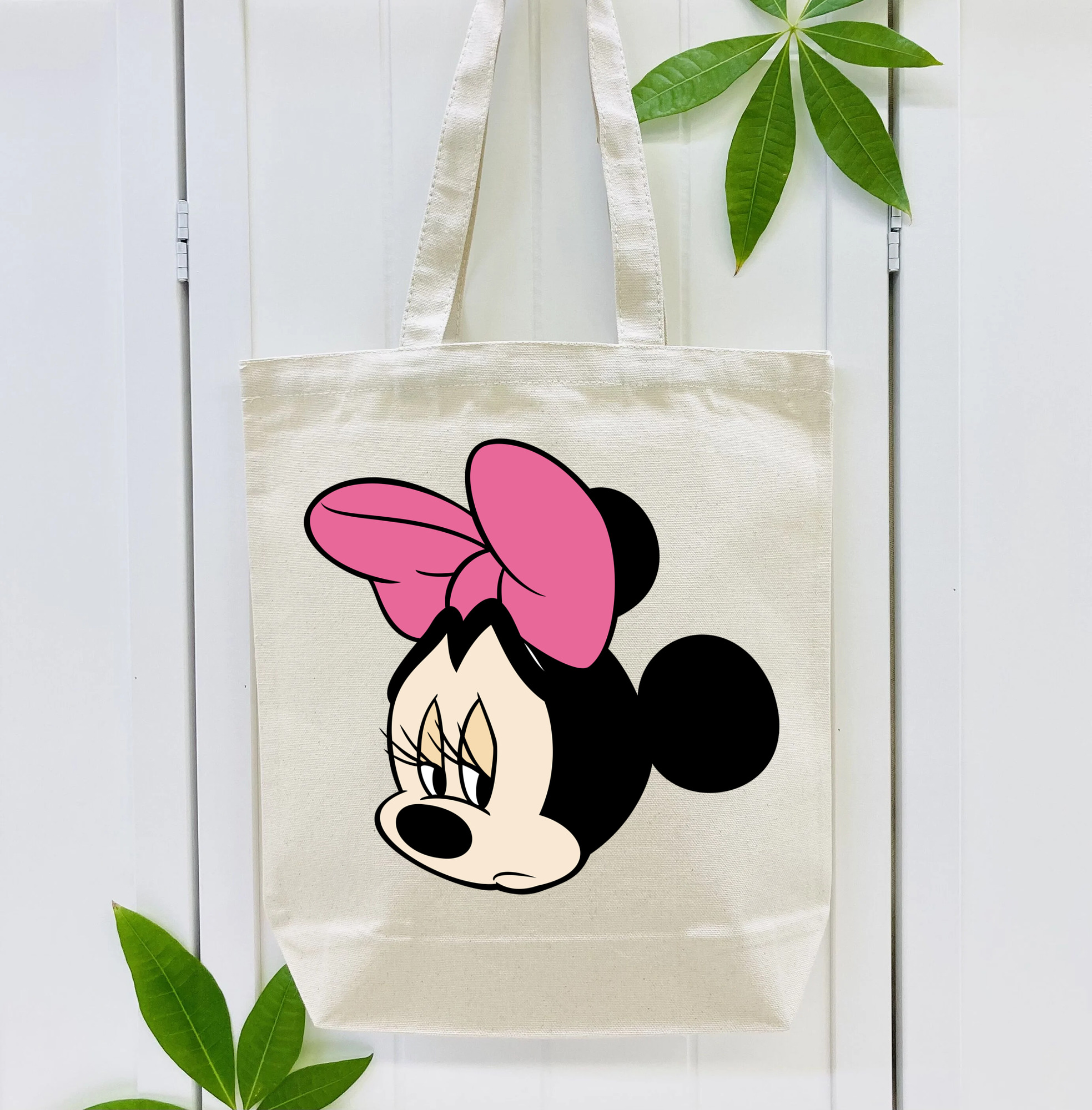 ミッキーマウス Mickey Mouse 縦型キャンバス生地手提げバッグ　トートバッグ